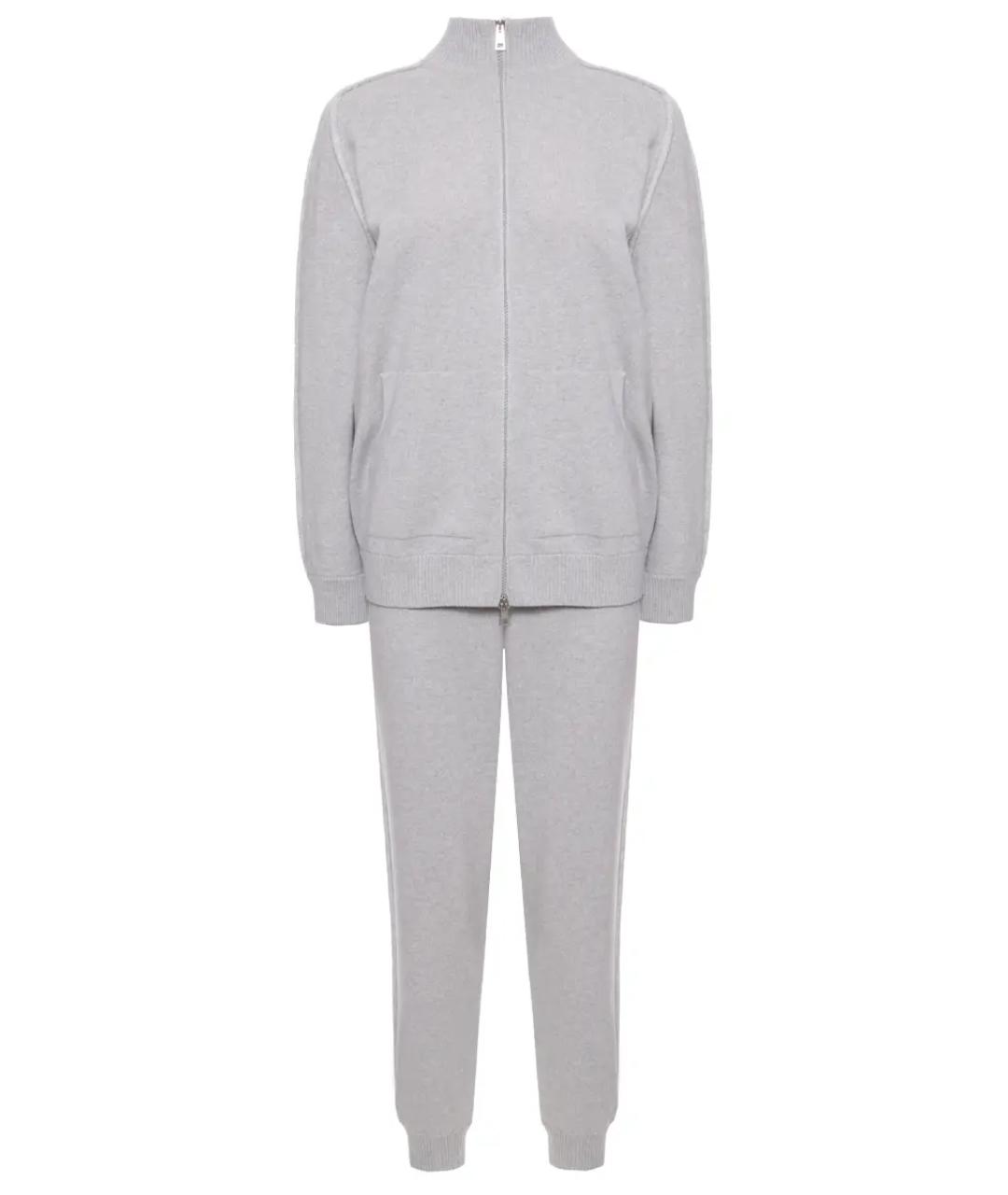 PANICALE Серый шерстяной костюм с брюками, фото 1
