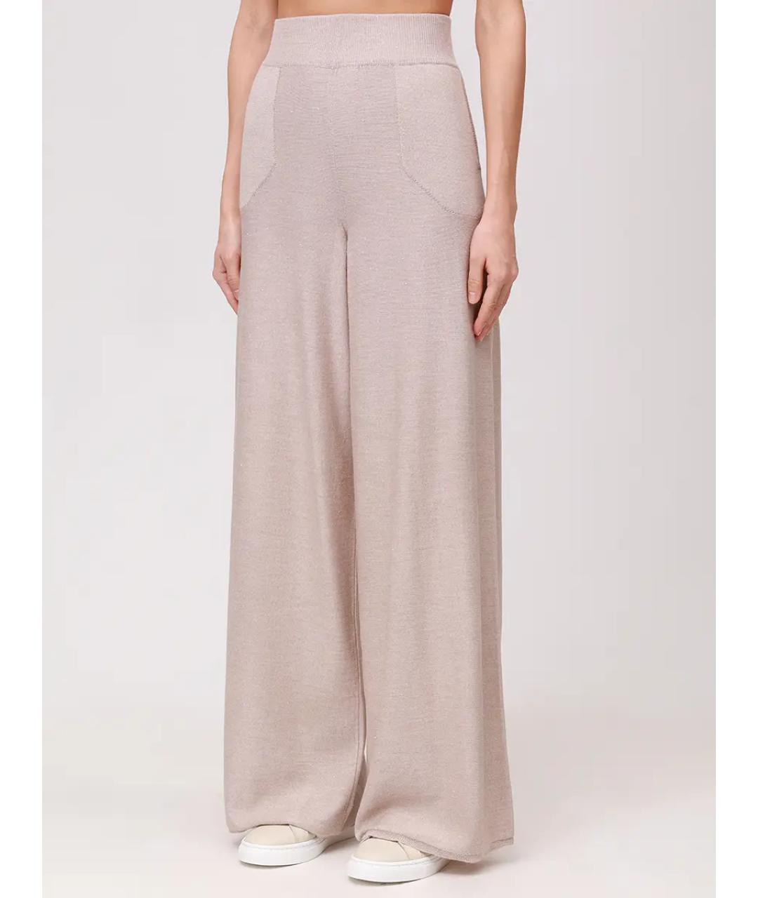 PANICALE Бежевый шерстяной костюм с брюками, фото 7