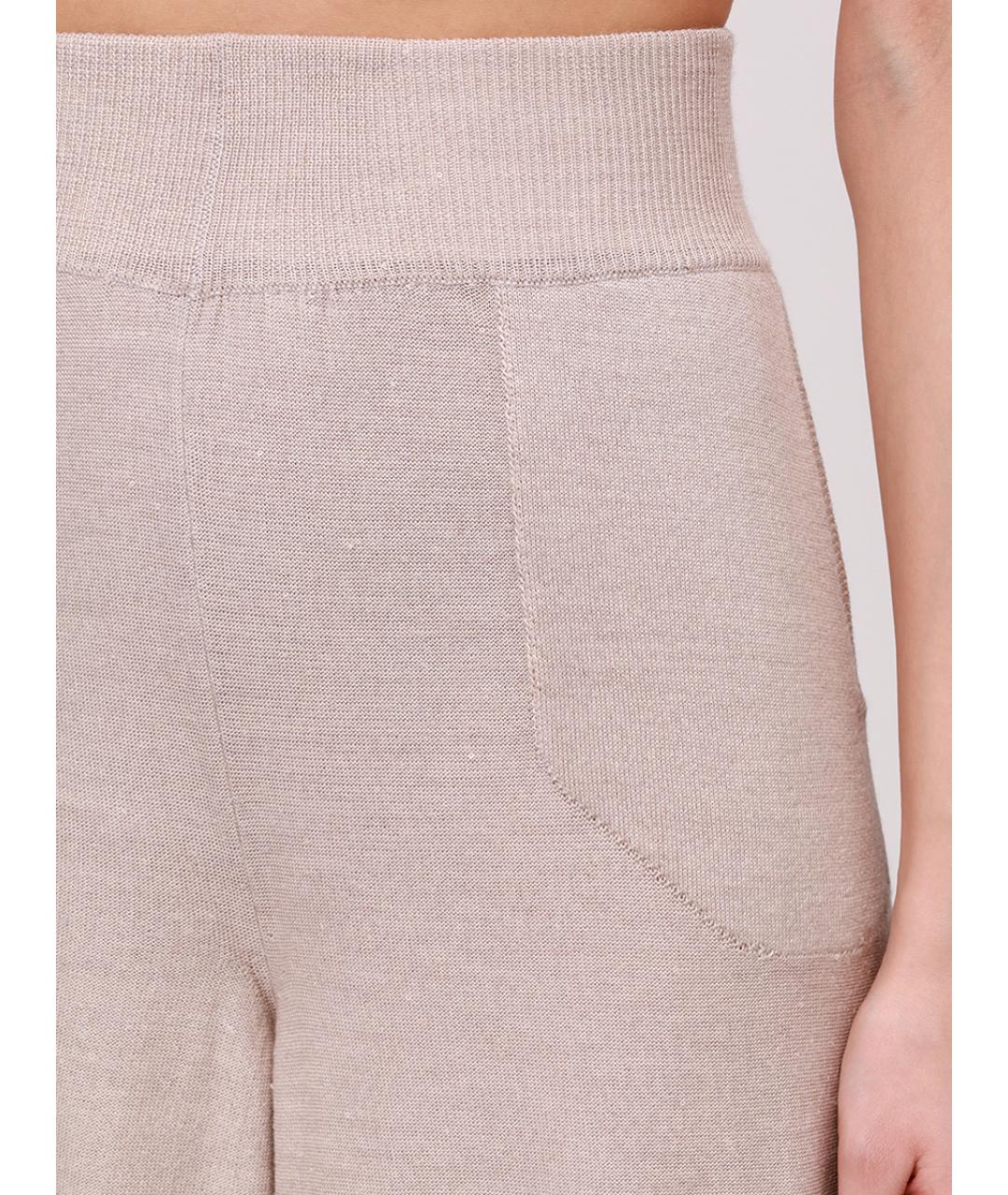 PANICALE Бежевый шерстяной костюм с брюками, фото 8