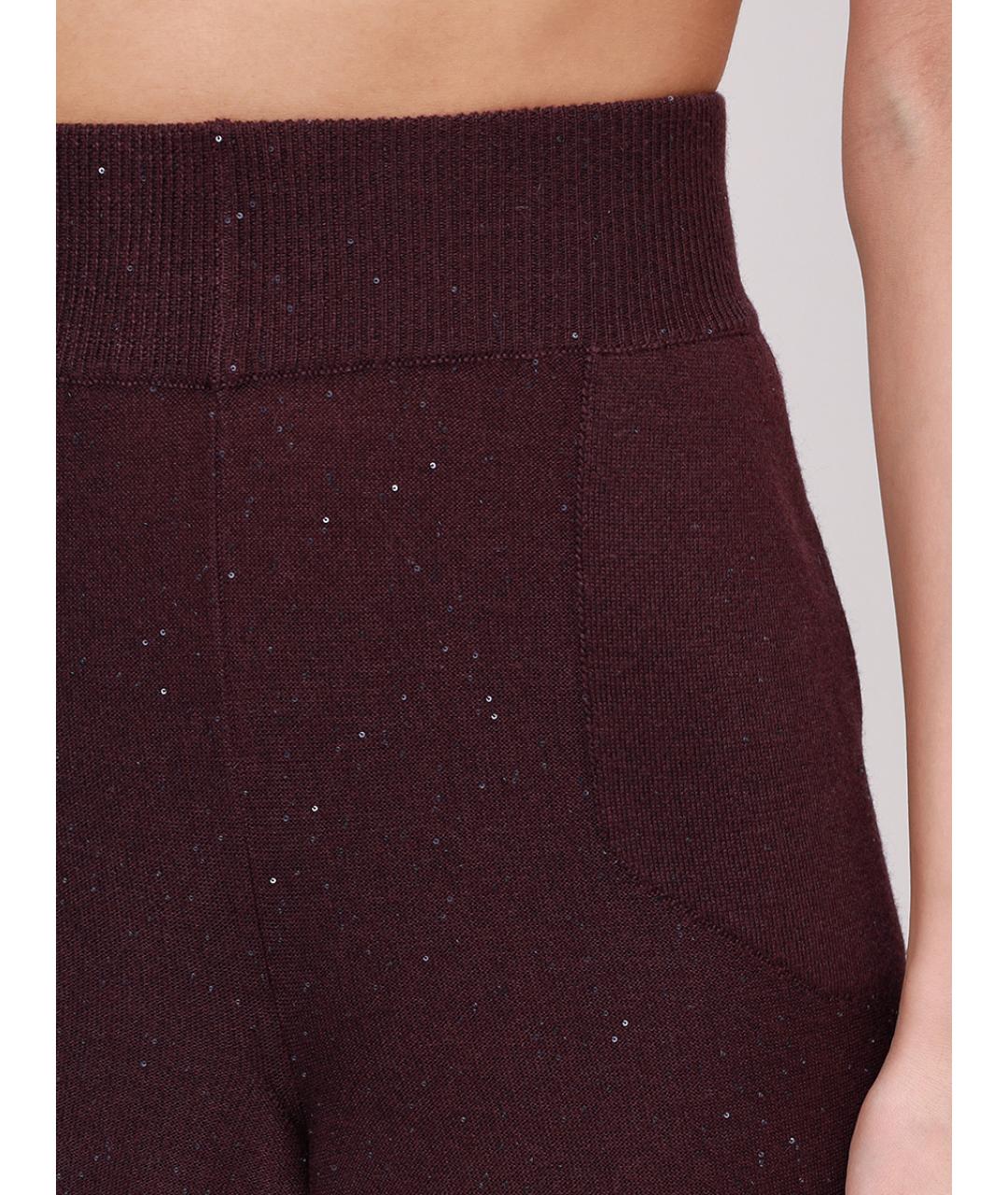 PANICALE Бордовый шерстяной костюм с брюками, фото 8