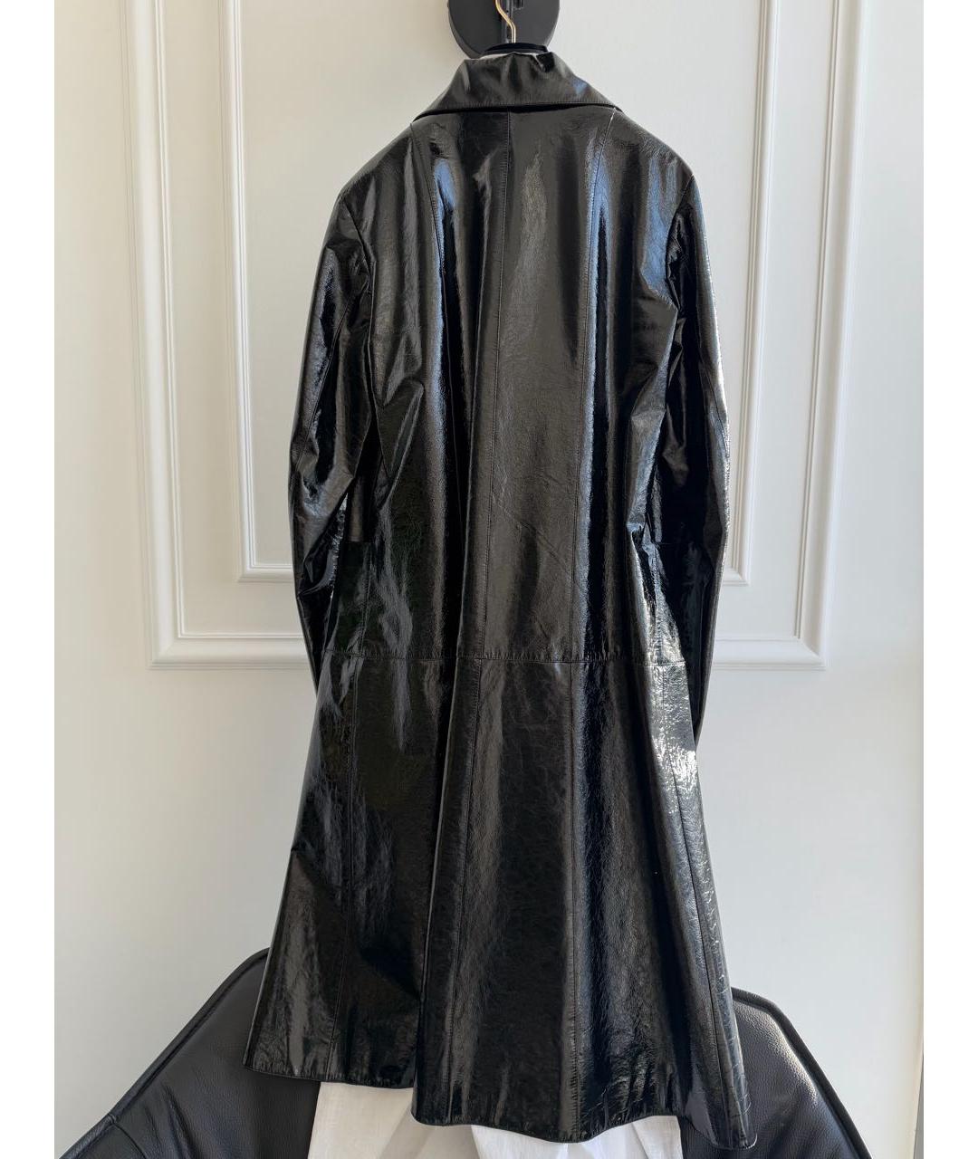 CHANEL Черный кожаный тренч/плащ, фото 2