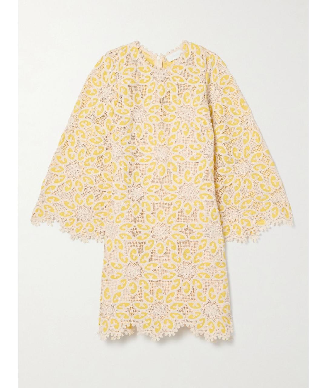 ZIMMERMANN Желтое хлопковое коктейльное платье, фото 10