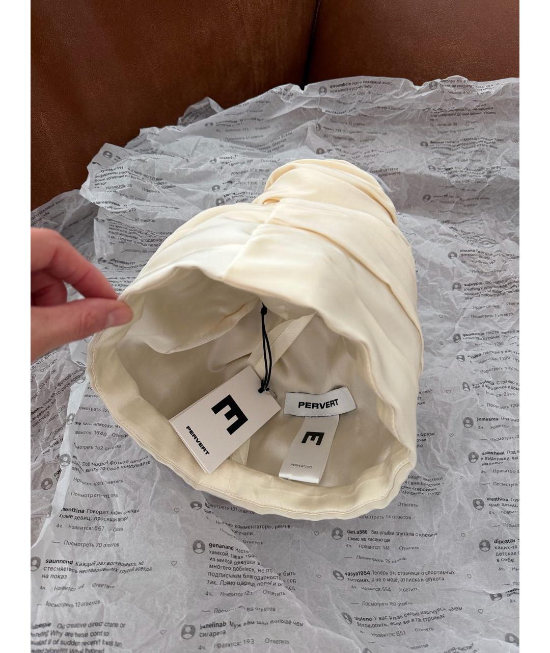 PERVERT Бежевая шляпа, фото 2
