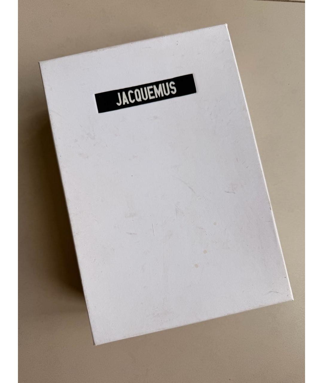 JACQUEMUS Черные кожаные босоножки, фото 3