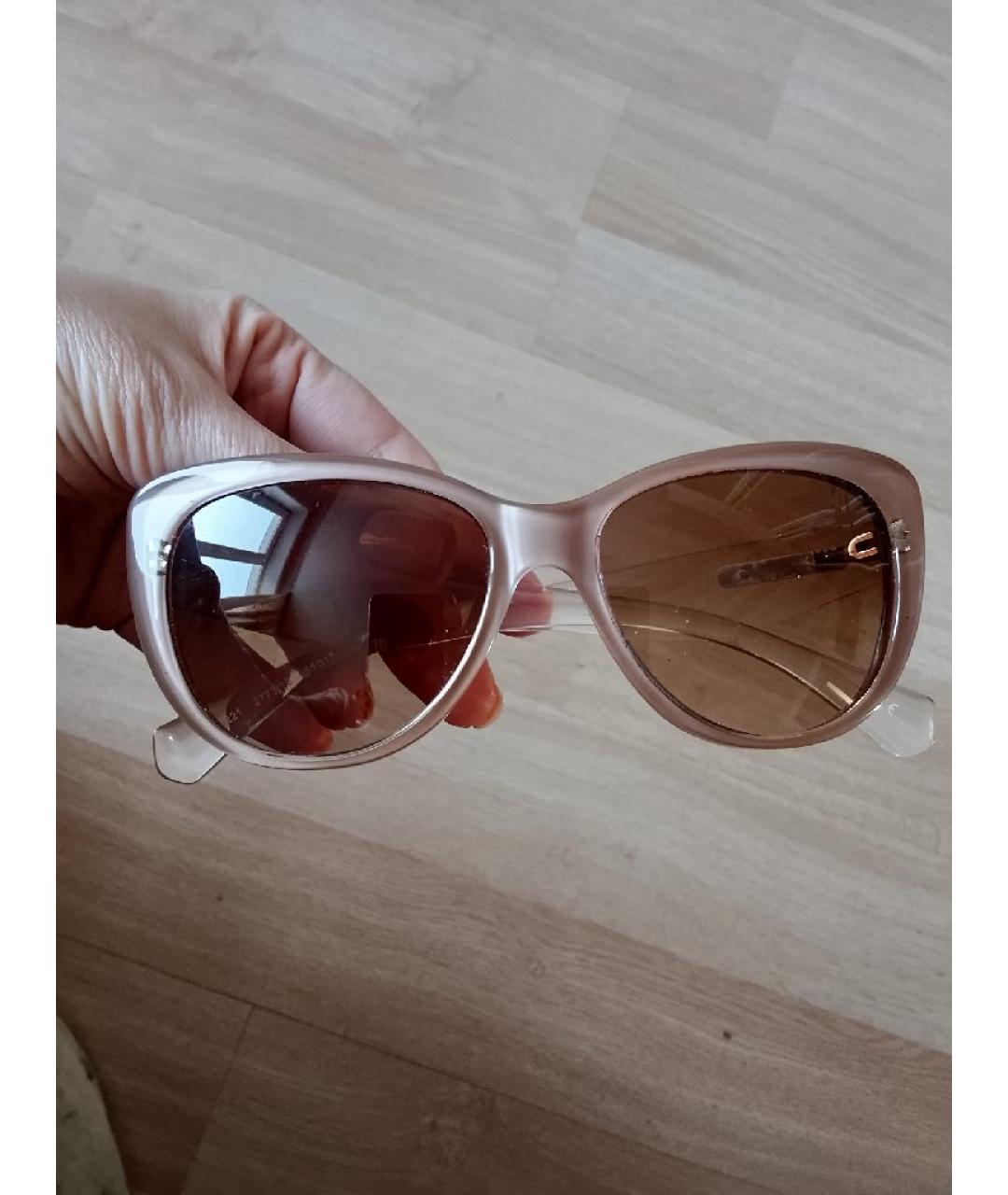 DOLCE&GABBANA Бежевые пластиковые солнцезащитные очки, фото 3