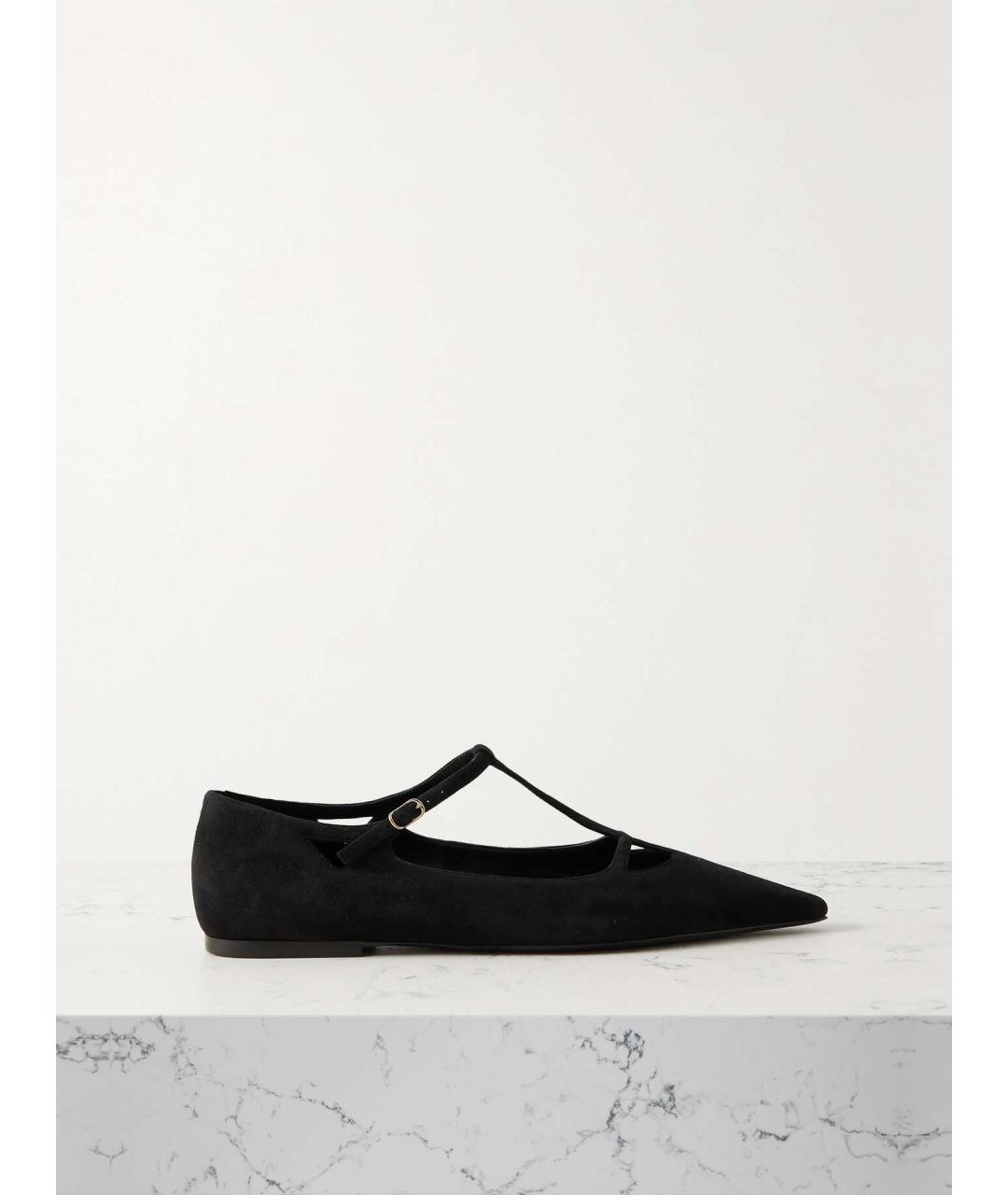 THE ROW Черные замшевые балетки, фото 5