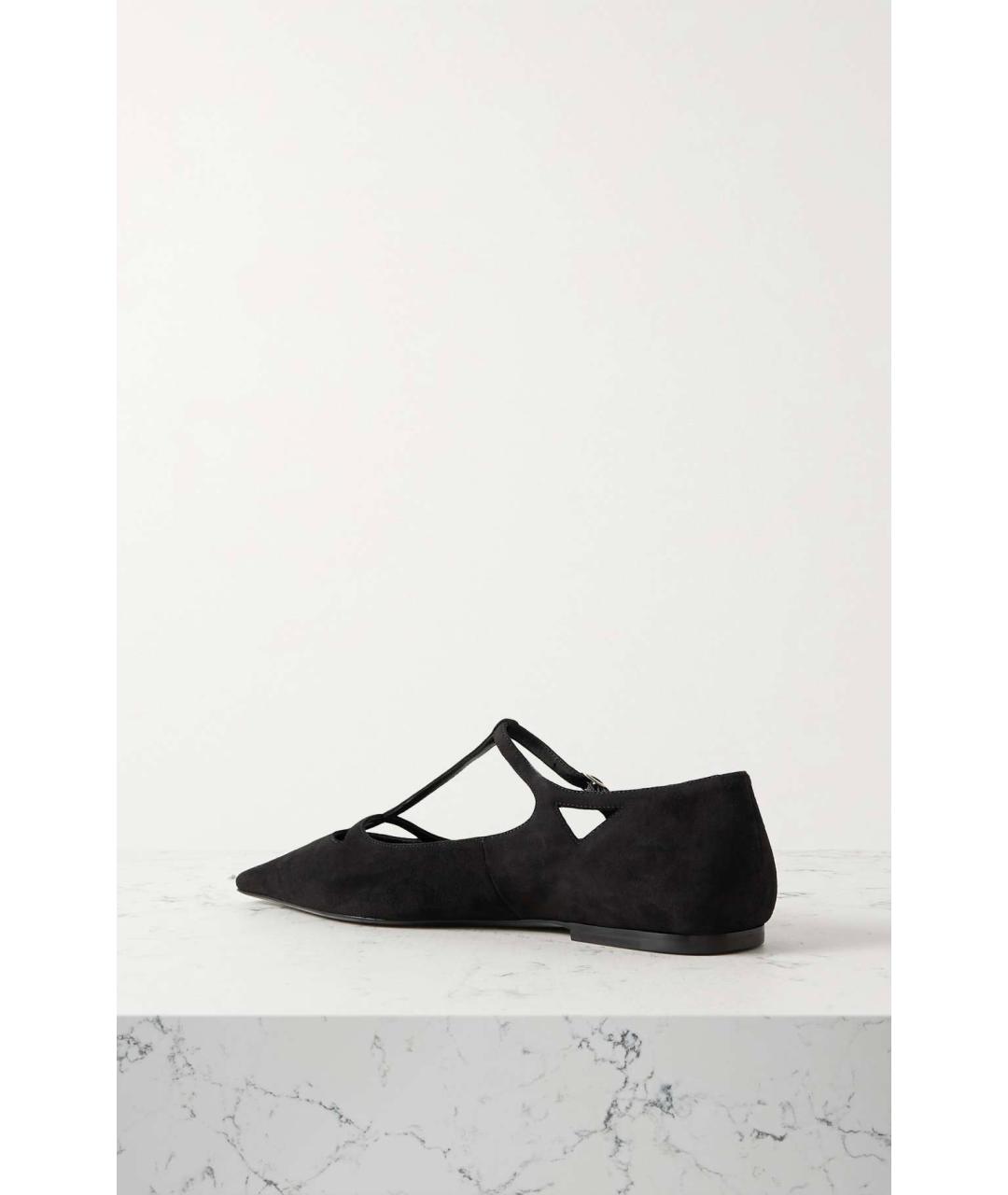 THE ROW Черные замшевые балетки, фото 3