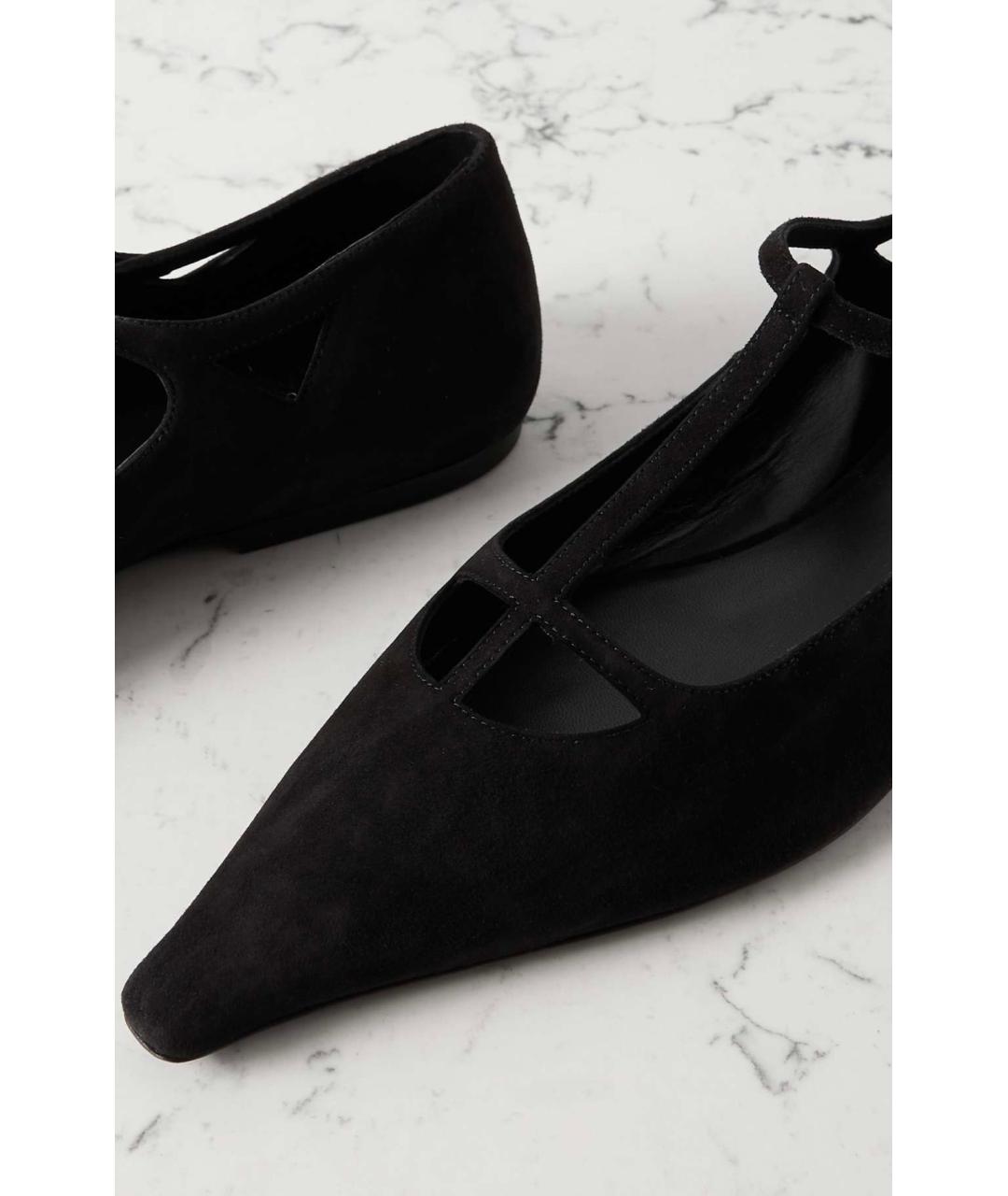 THE ROW Черные замшевые балетки, фото 4