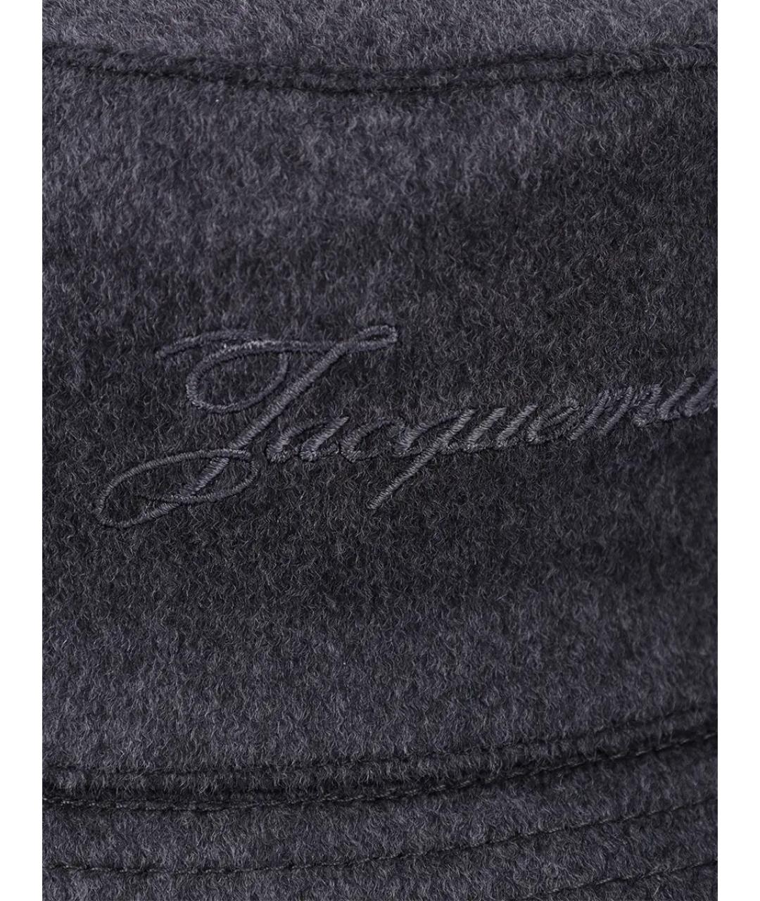 JACQUEMUS Серая шерстяная панама, фото 3