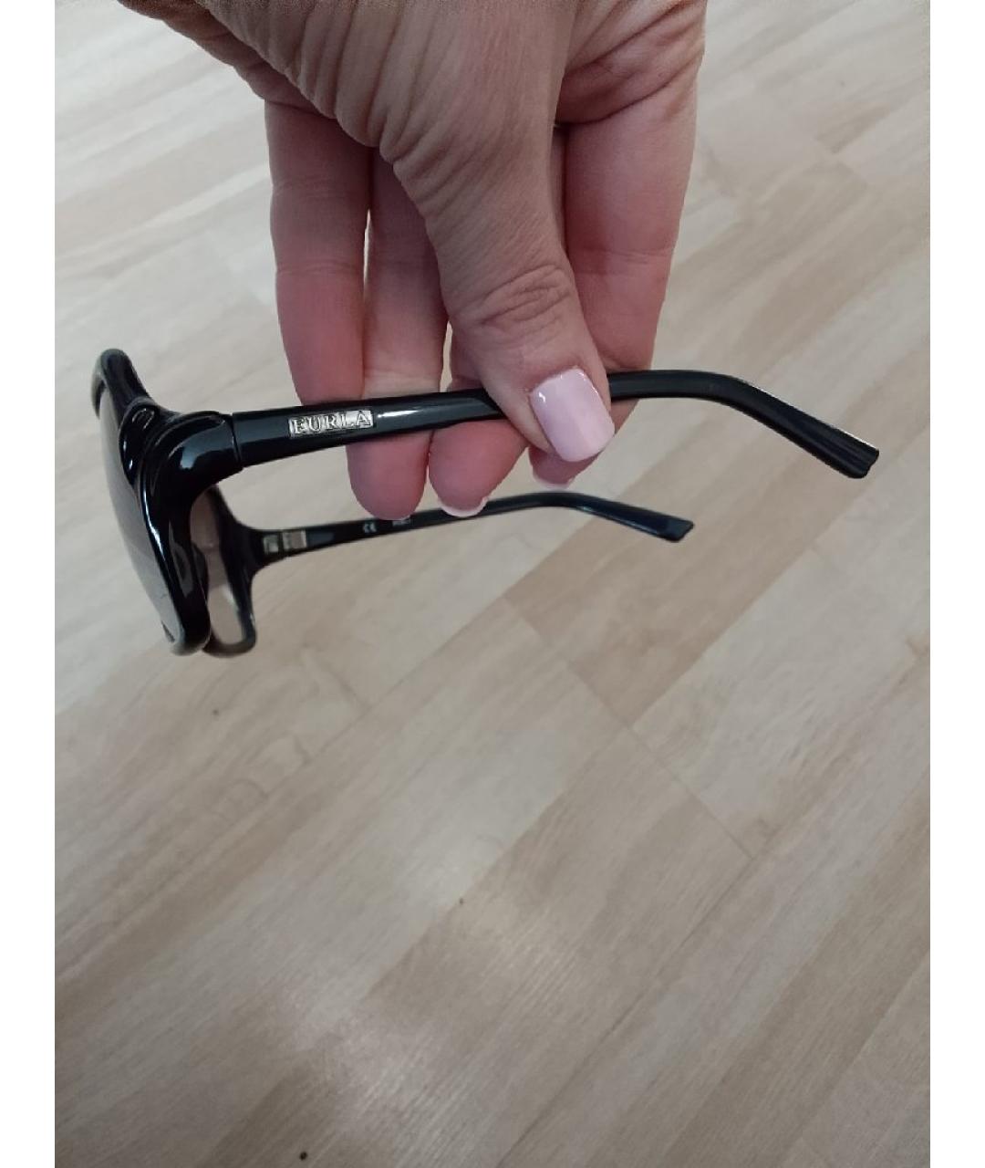 FURLA Черные пластиковые солнцезащитные очки, фото 2