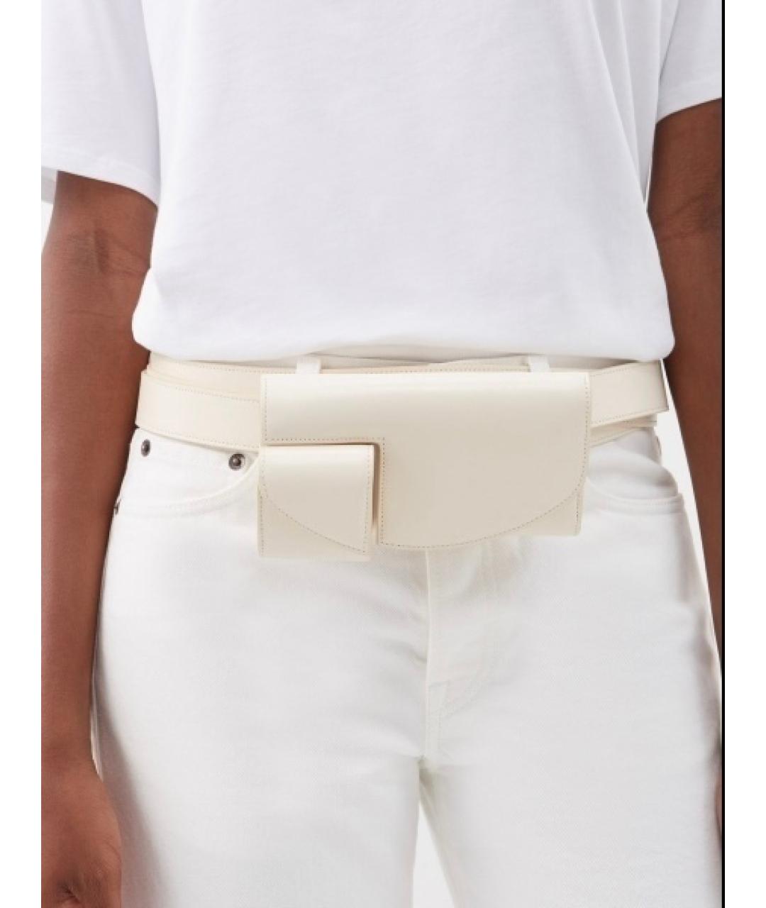 THE ROW Бежевая кожаная поясная сумка, фото 2