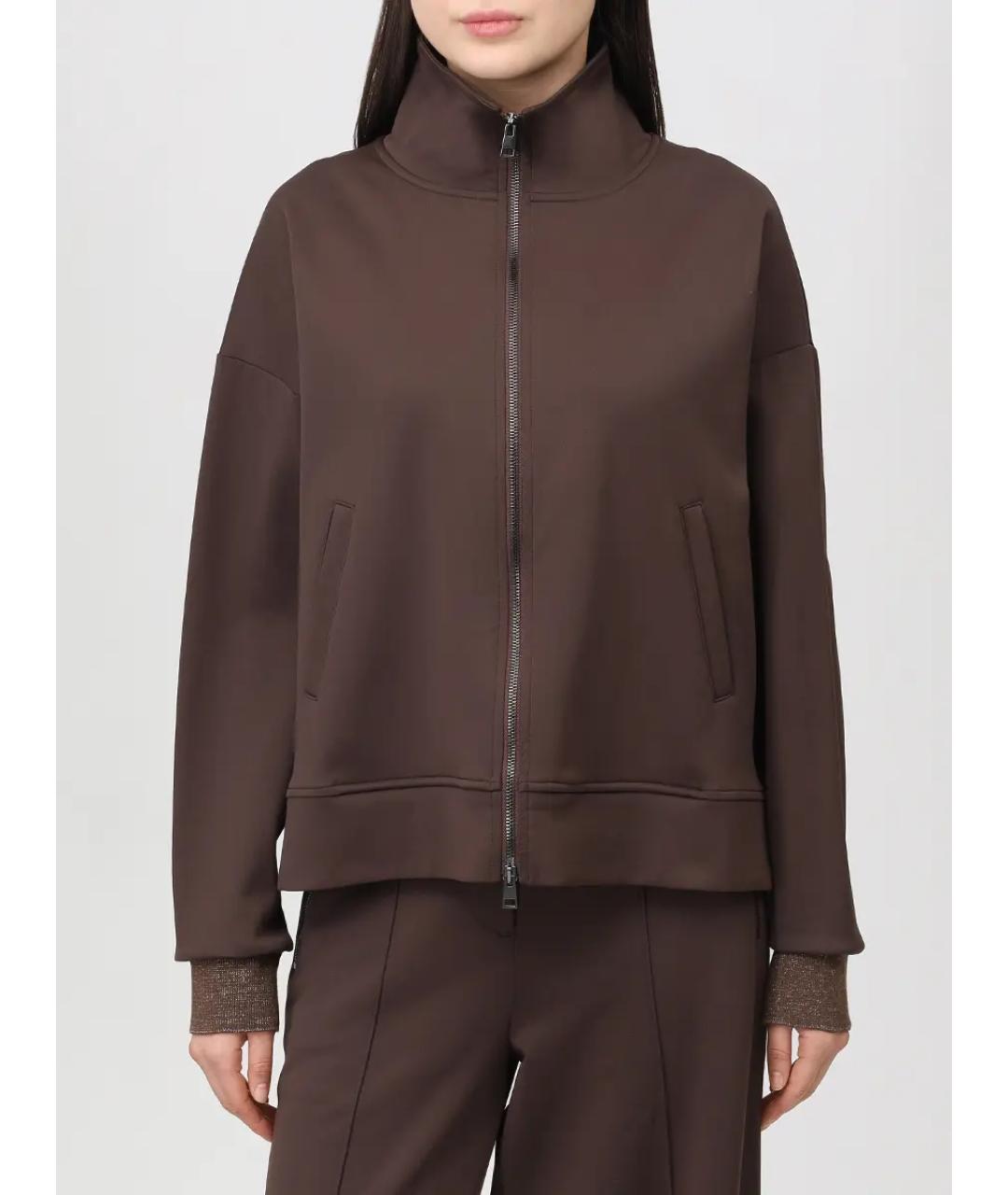 LORENA ANTONIAZZI Коричневый хлопковый костюм с брюками, фото 4