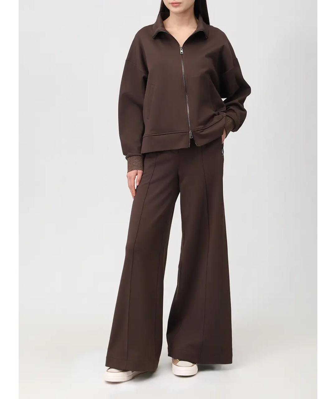 LORENA ANTONIAZZI Коричневый хлопковый костюм с брюками, фото 2