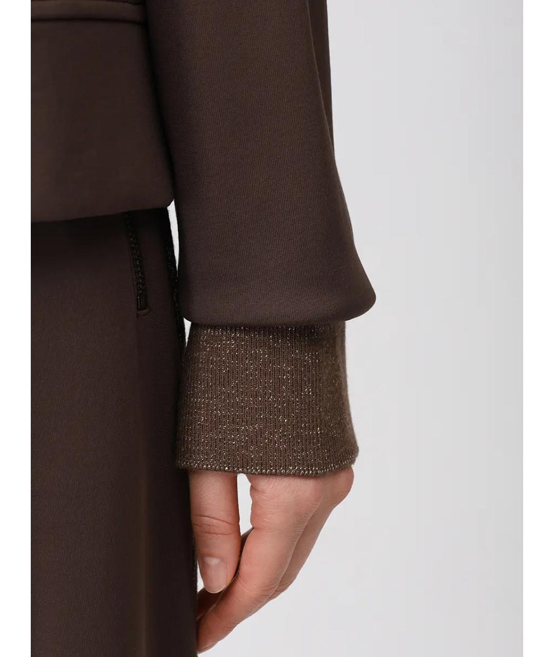LORENA ANTONIAZZI Коричневый хлопковый костюм с брюками, фото 5