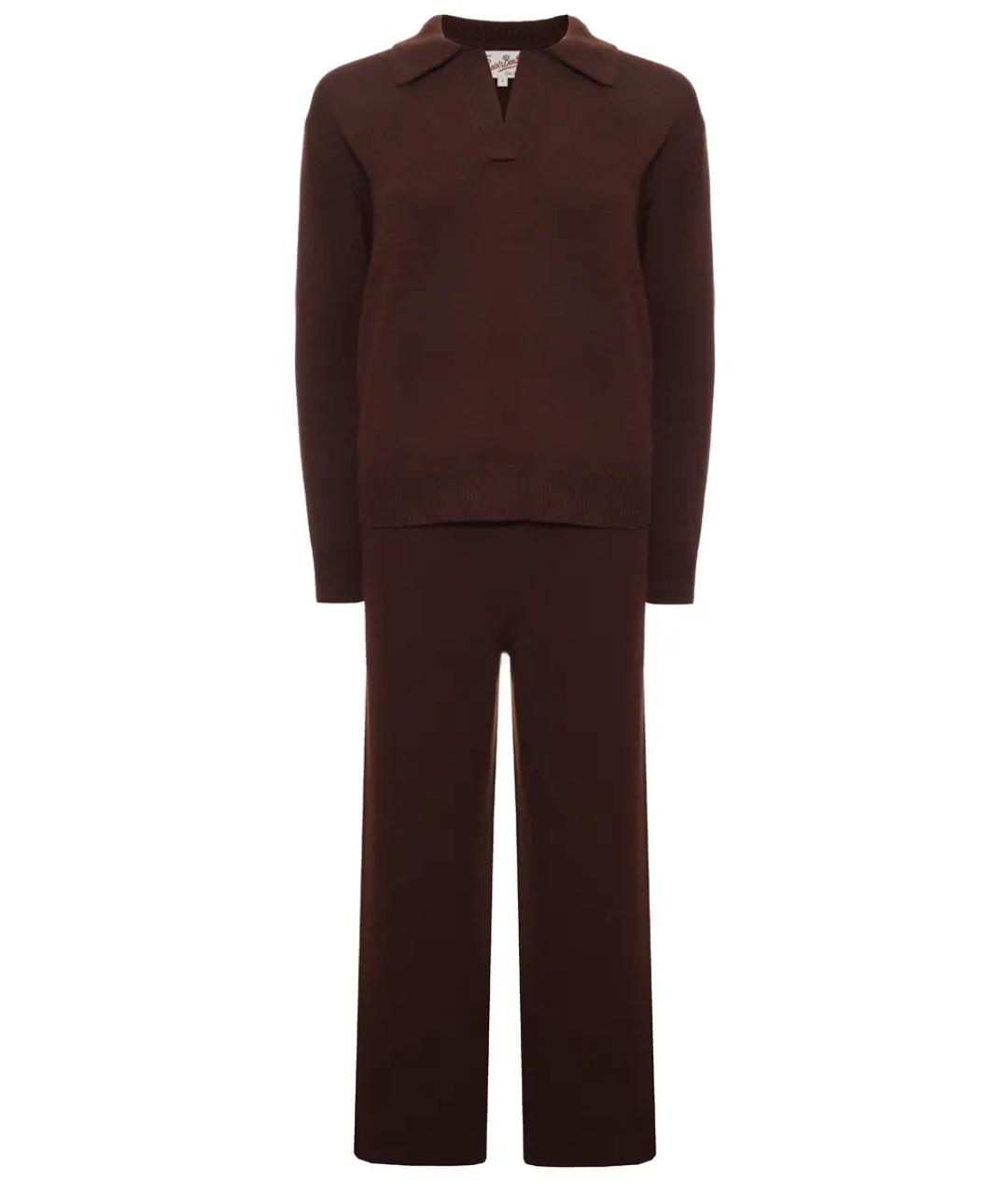 MC2 SAINT BARTH Коричневый шерстяной костюм с брюками, фото 1