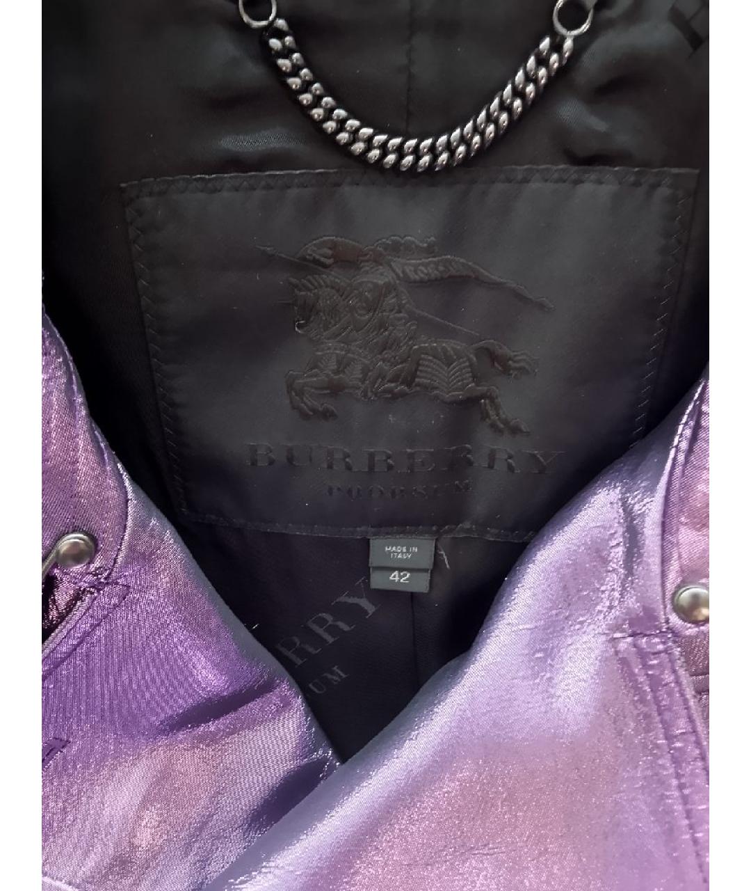 BURBERRY Фиолетовый тренч/плащ, фото 3