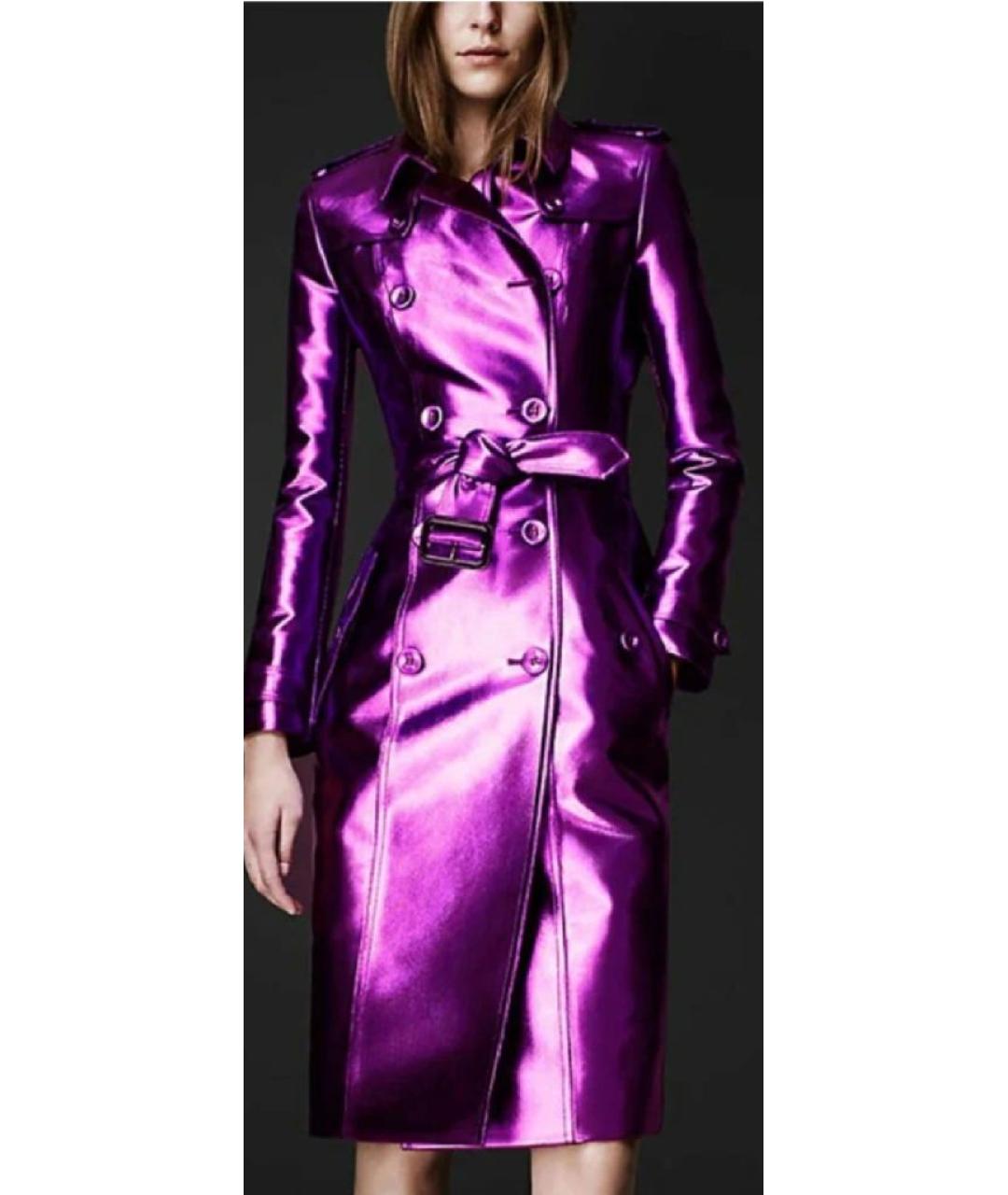 BURBERRY Фиолетовый тренч/плащ, фото 4