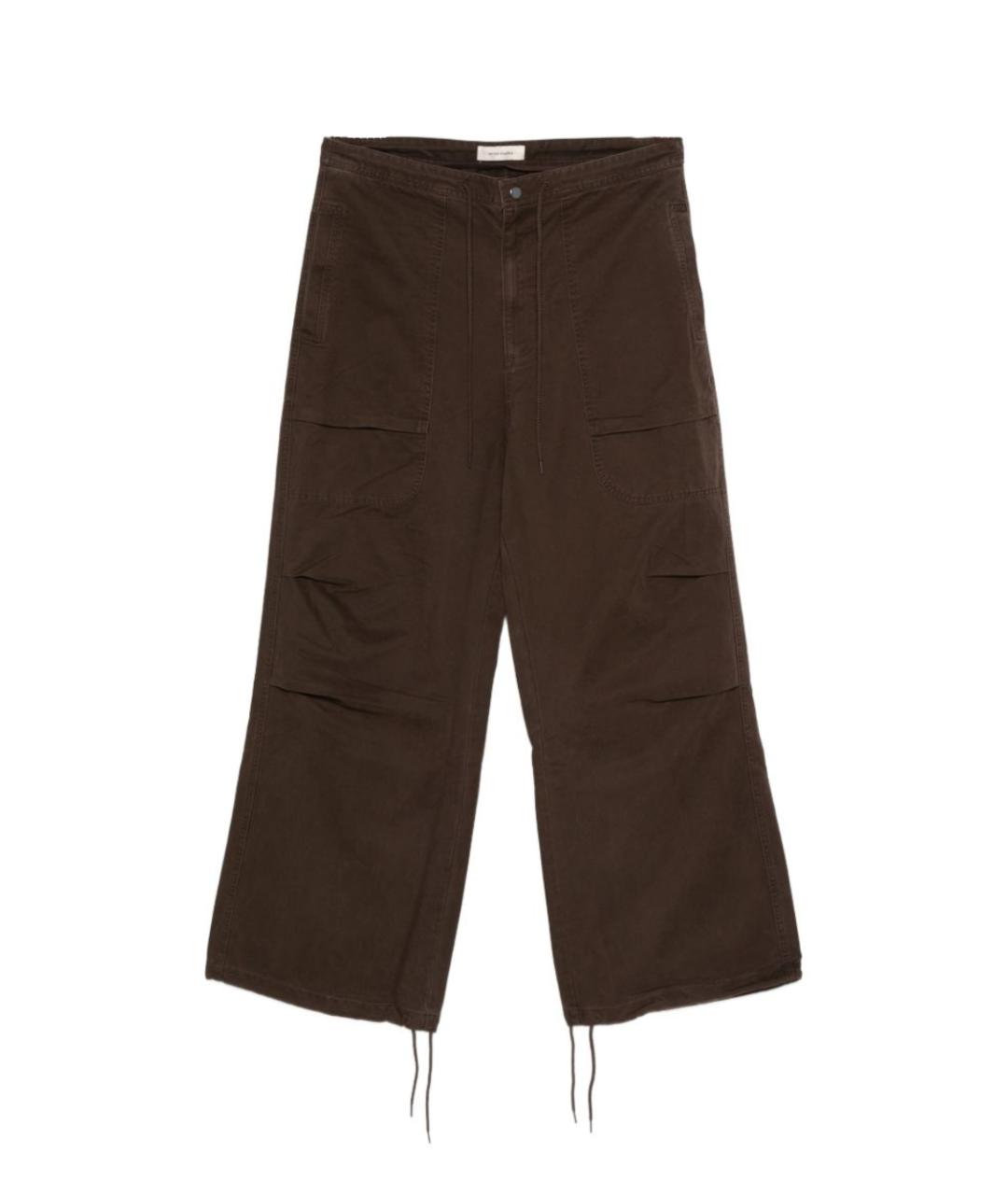 entire studios Коричневые хлопковые прямые брюки, фото 1