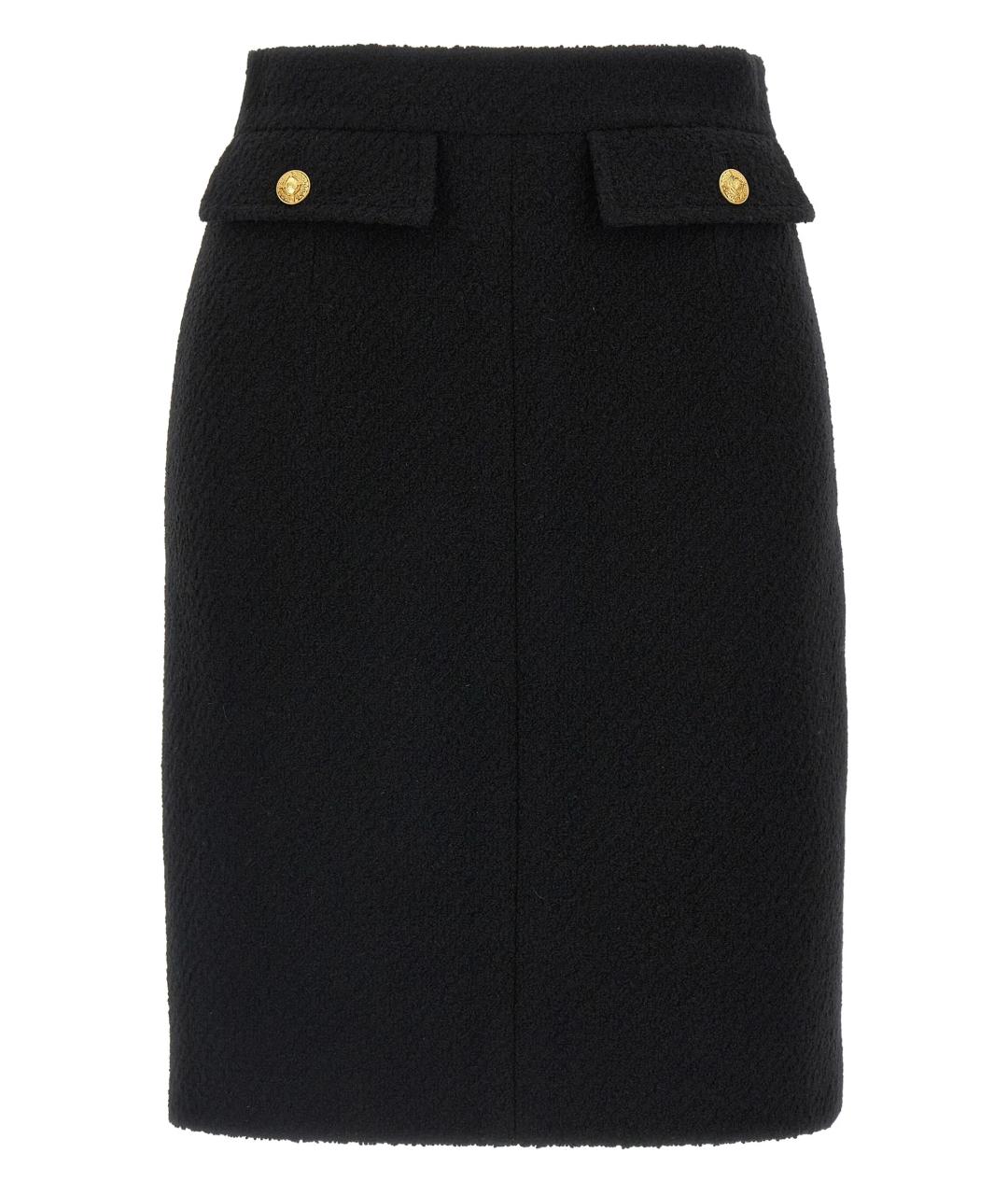 CHLOE Черная шерстяная юбка миди, фото 1