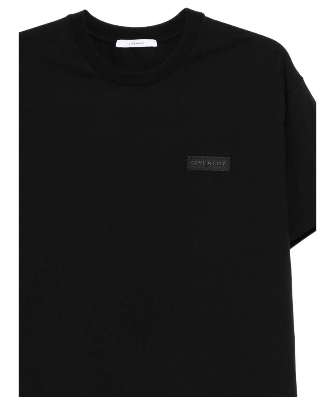 GIVENCHY Черная хлопковая футболка, фото 2