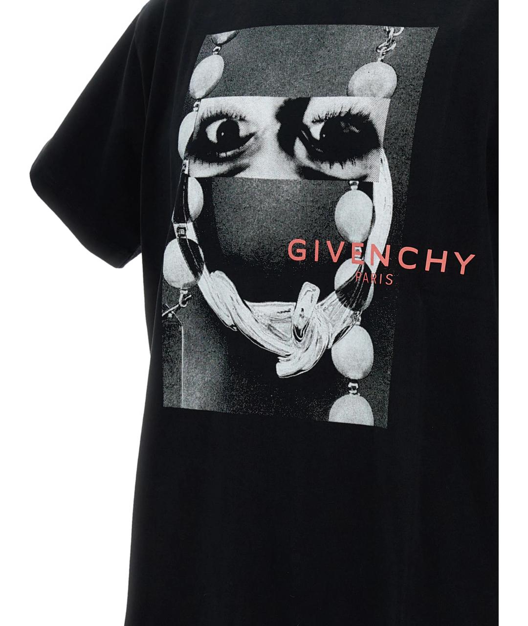 GIVENCHY Черная хлопковая футболка, фото 2