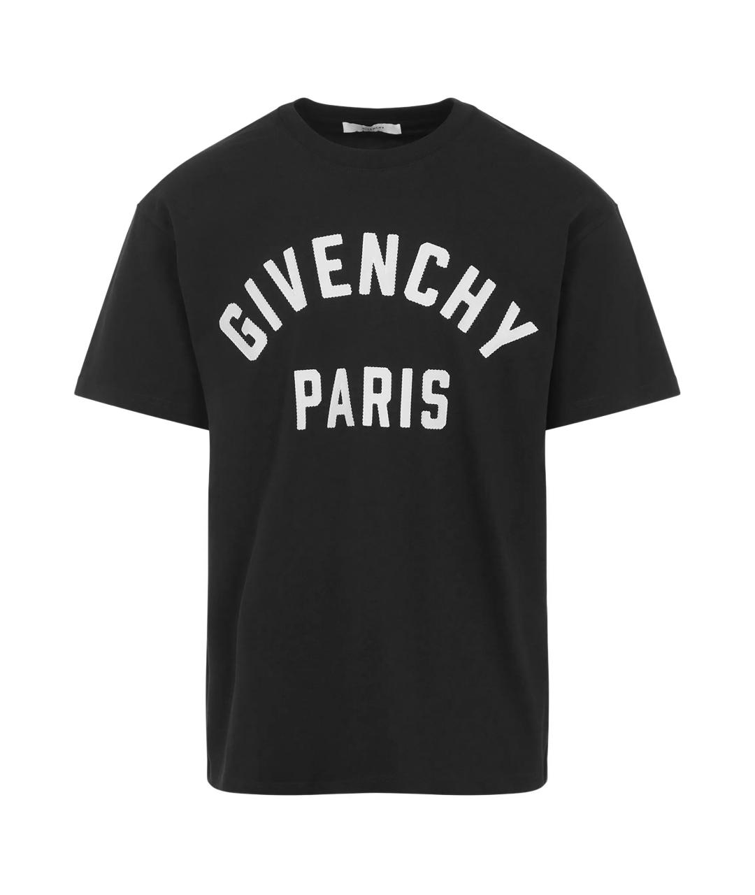GIVENCHY Черная хлопковая футболка, фото 1