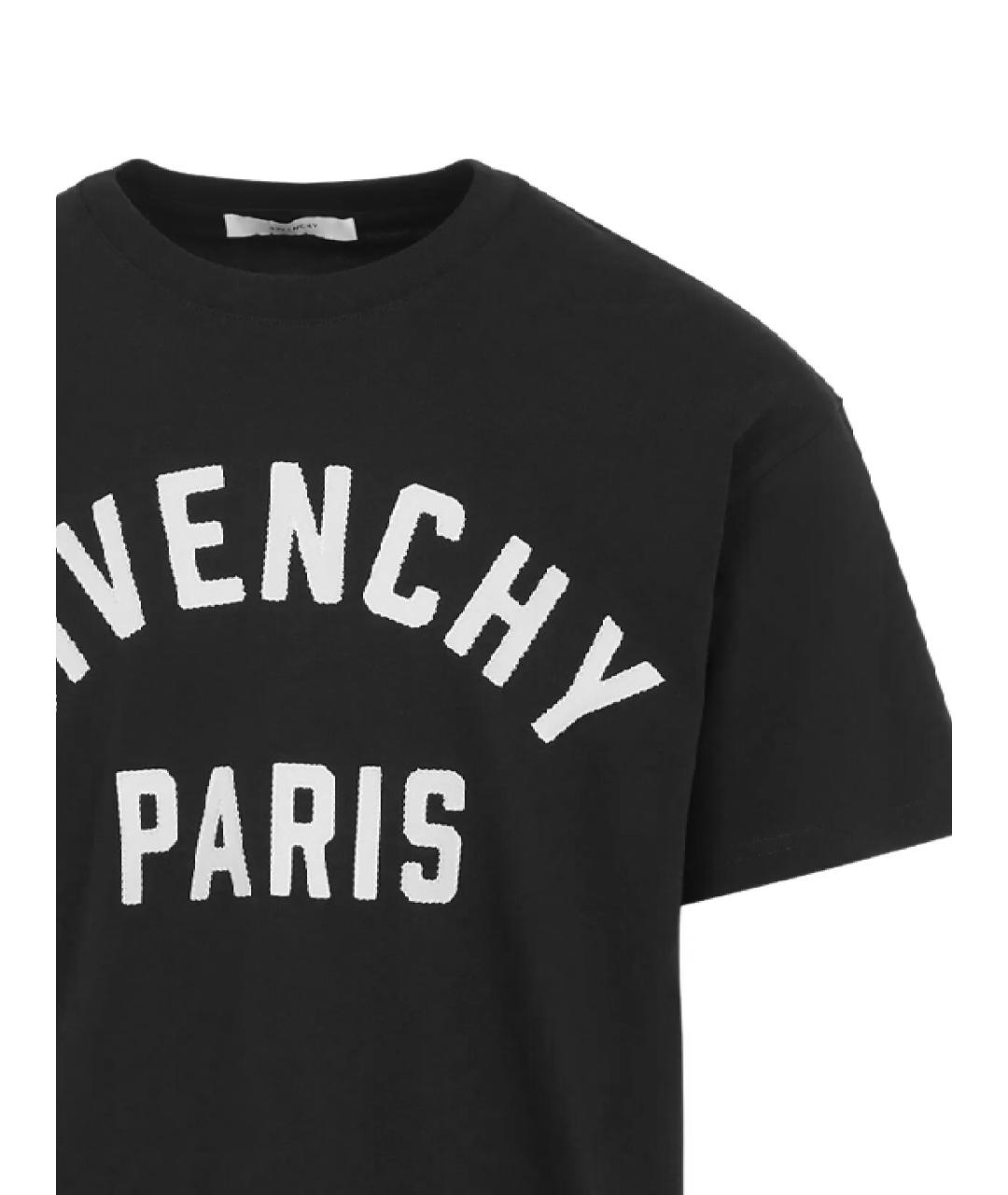 GIVENCHY Черная хлопковая футболка, фото 2