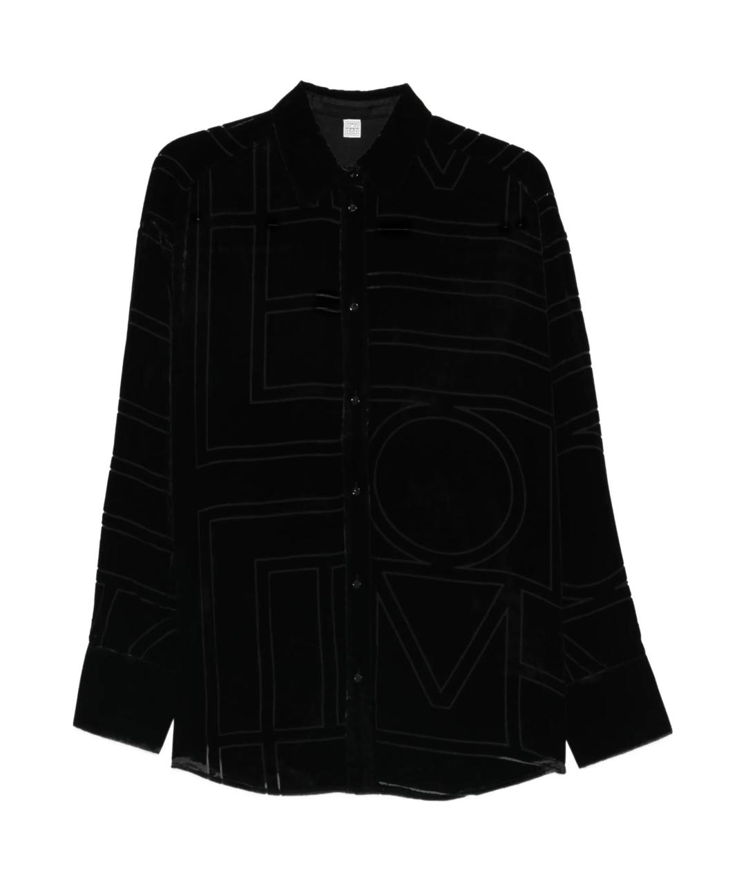 TOTEME Черная вискозная рубашка, фото 1