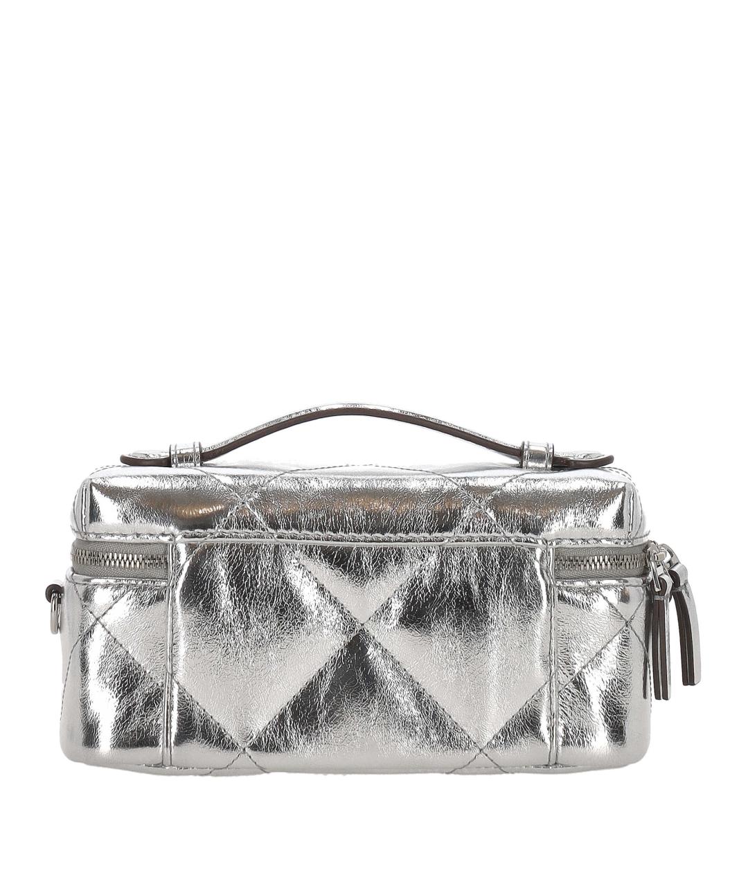 TORY BURCH Серебряная кожаная сумка через плечо, фото 3
