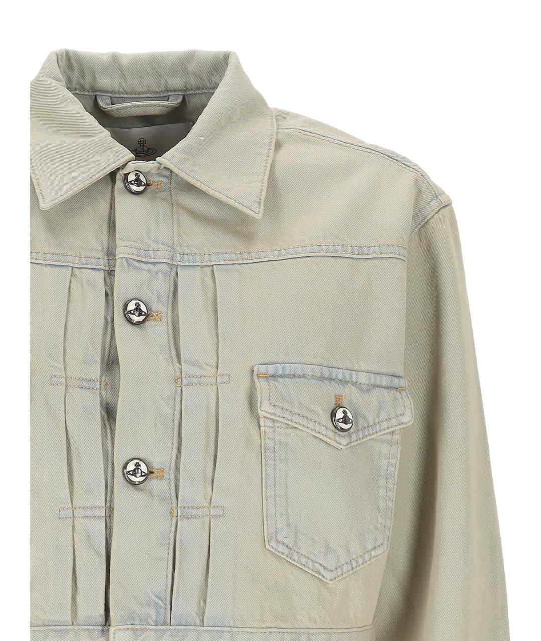 VIVIENNE WESTWOOD Голубая хлопковая куртка, фото 2