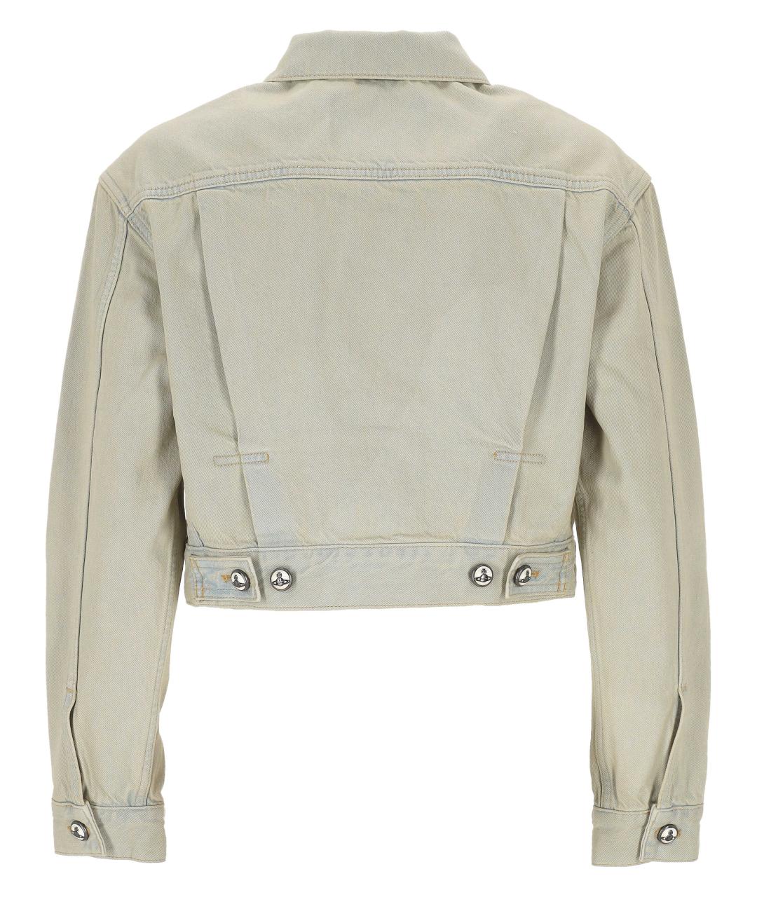 VIVIENNE WESTWOOD Голубая хлопковая куртка, фото 3