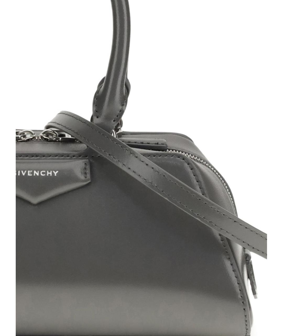 GIVENCHY Серая кожаная сумка тоут, фото 4