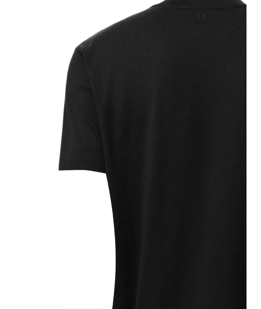 Ami Paris Черная хлопковая футболка, фото 3