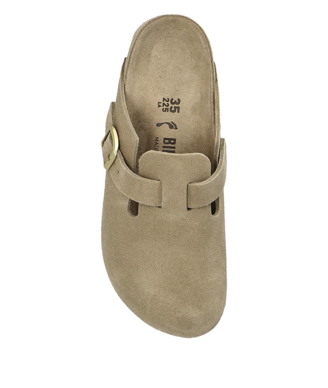 BIRKENSTOCK Бежевые замшевые мюли, фото 4