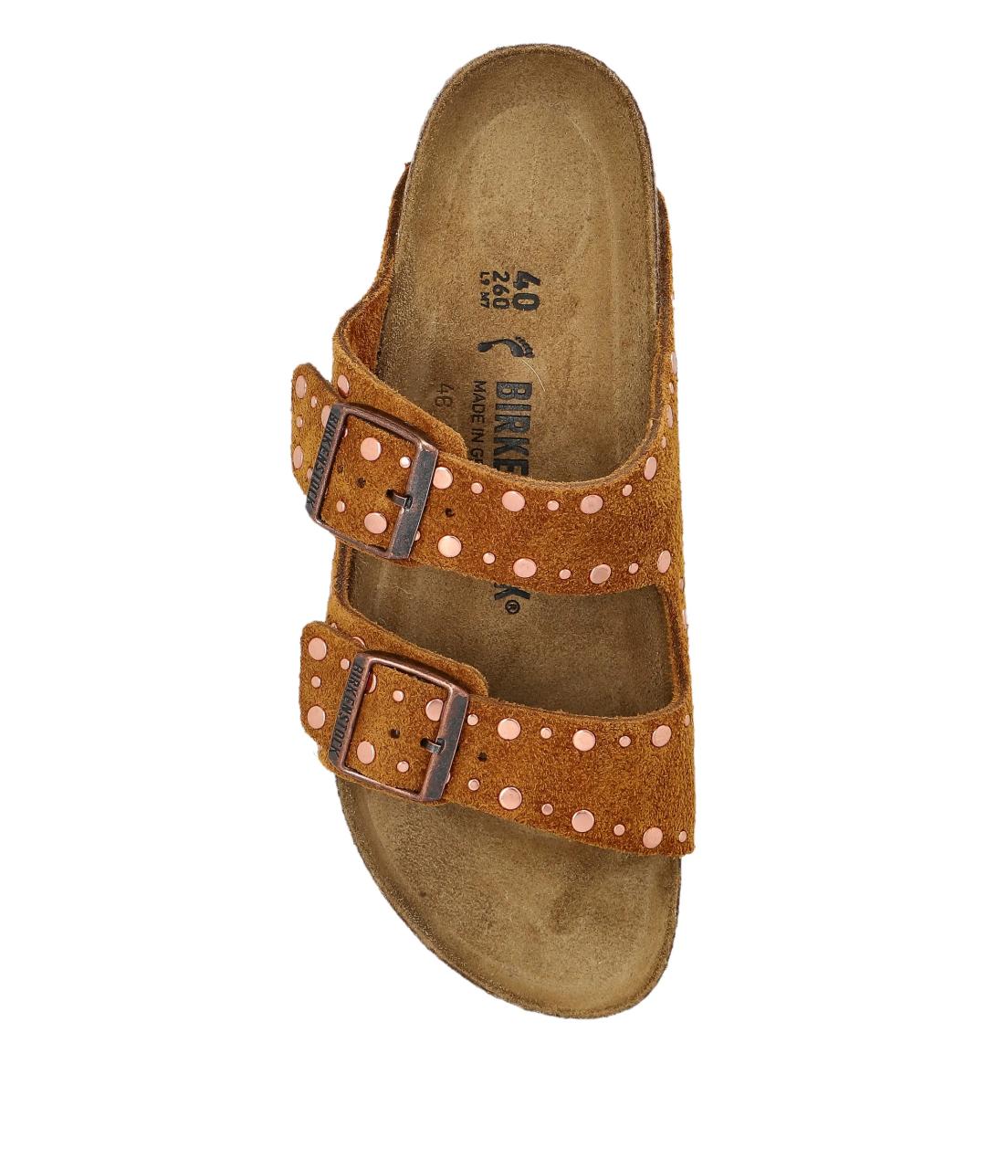 BIRKENSTOCK Коричневые замшевые сандалии, фото 4