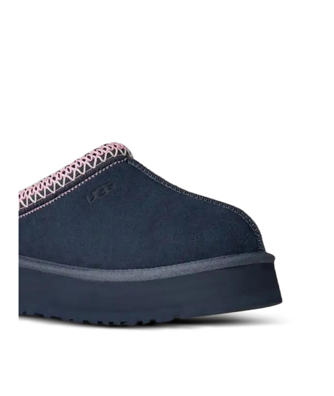 UGG AUSTRALIA Темно-синие замшевые сабо, фото 4