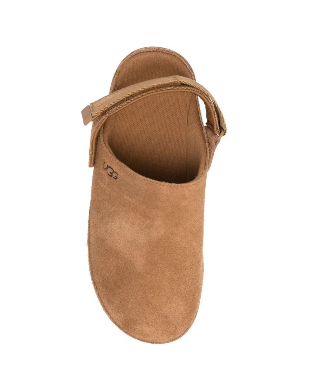 UGG AUSTRALIA Бежевые нубуковые сабо, фото 4