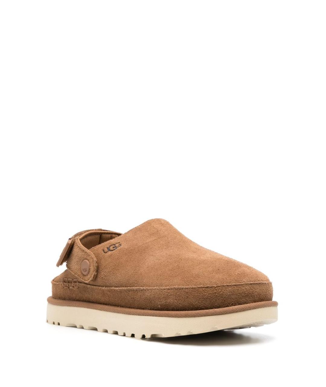 UGG AUSTRALIA Бежевые нубуковые сабо, фото 2