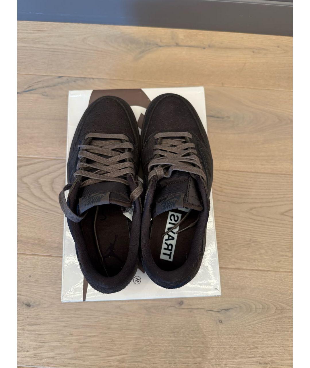 JORDAN Коричневые замшевые кеды, фото 3