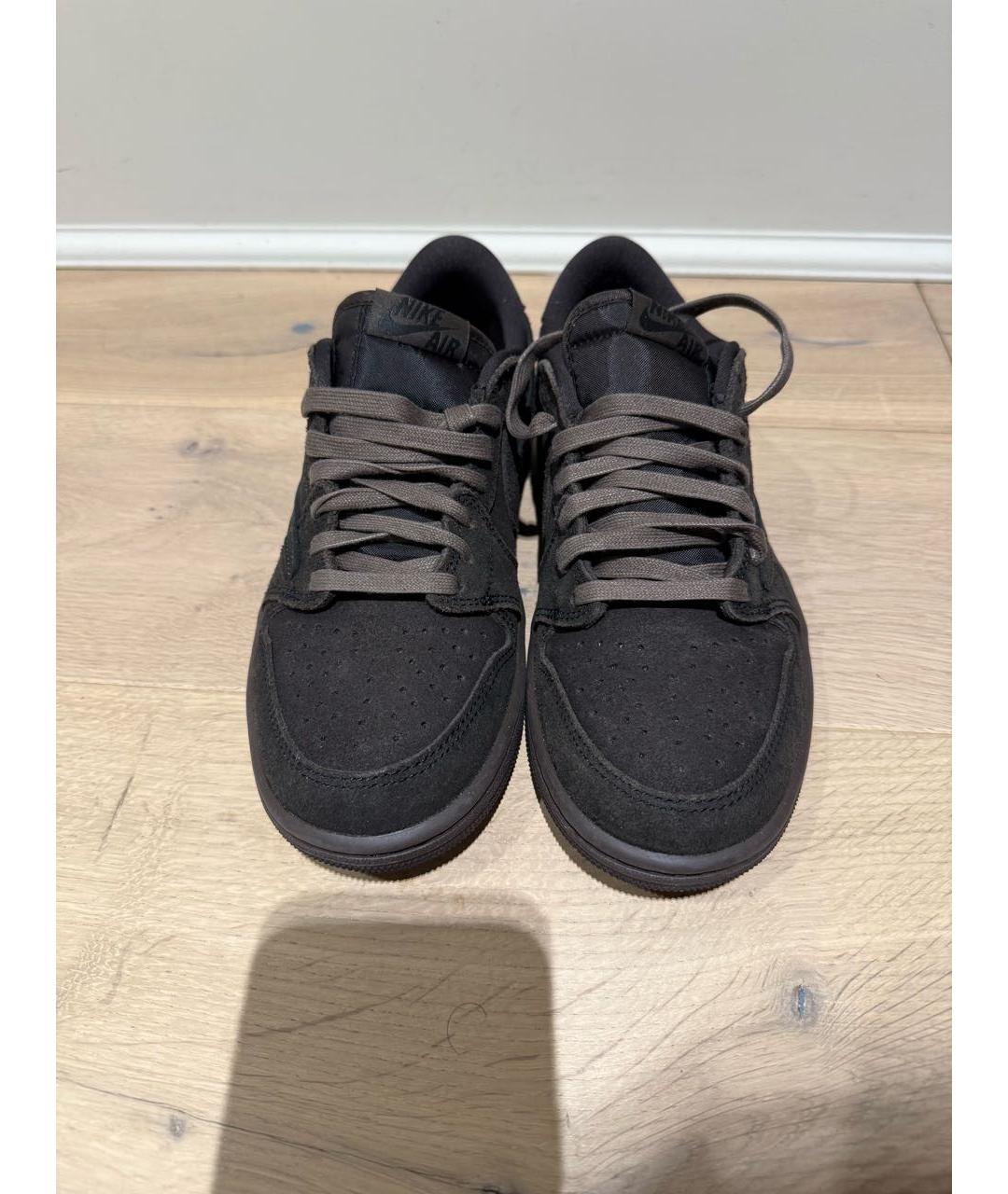 JORDAN Коричневые замшевые кеды, фото 2