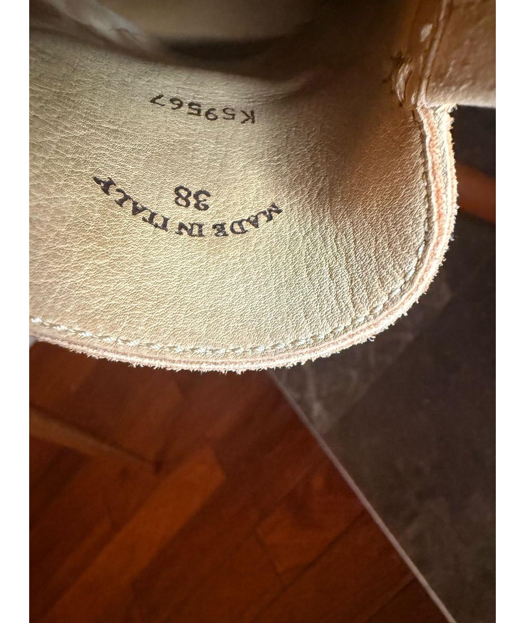 LORO PIANA Бежевые замшевые лоферы, фото 8