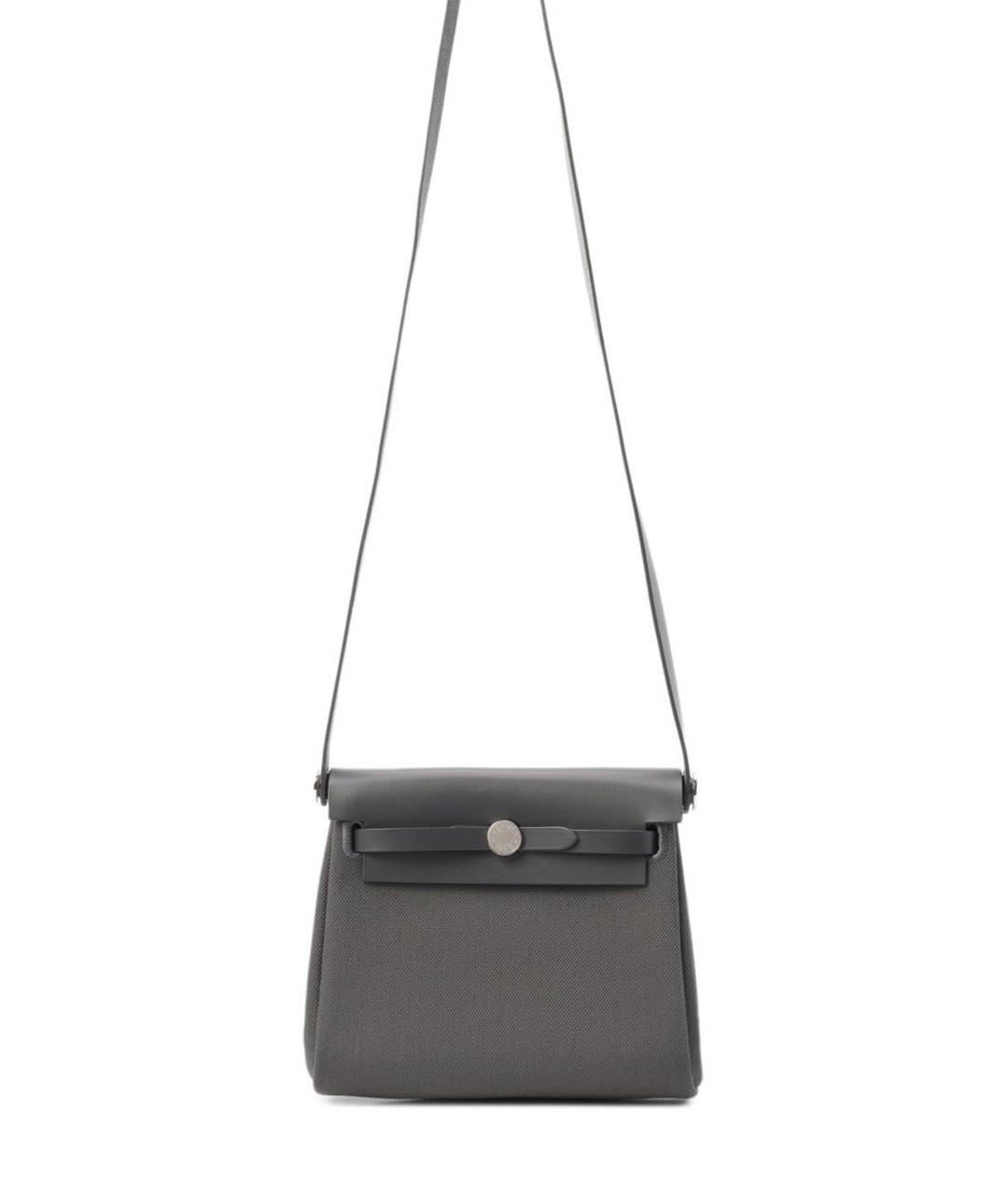 HERMES Серая тканевая сумка через плечо, фото 2