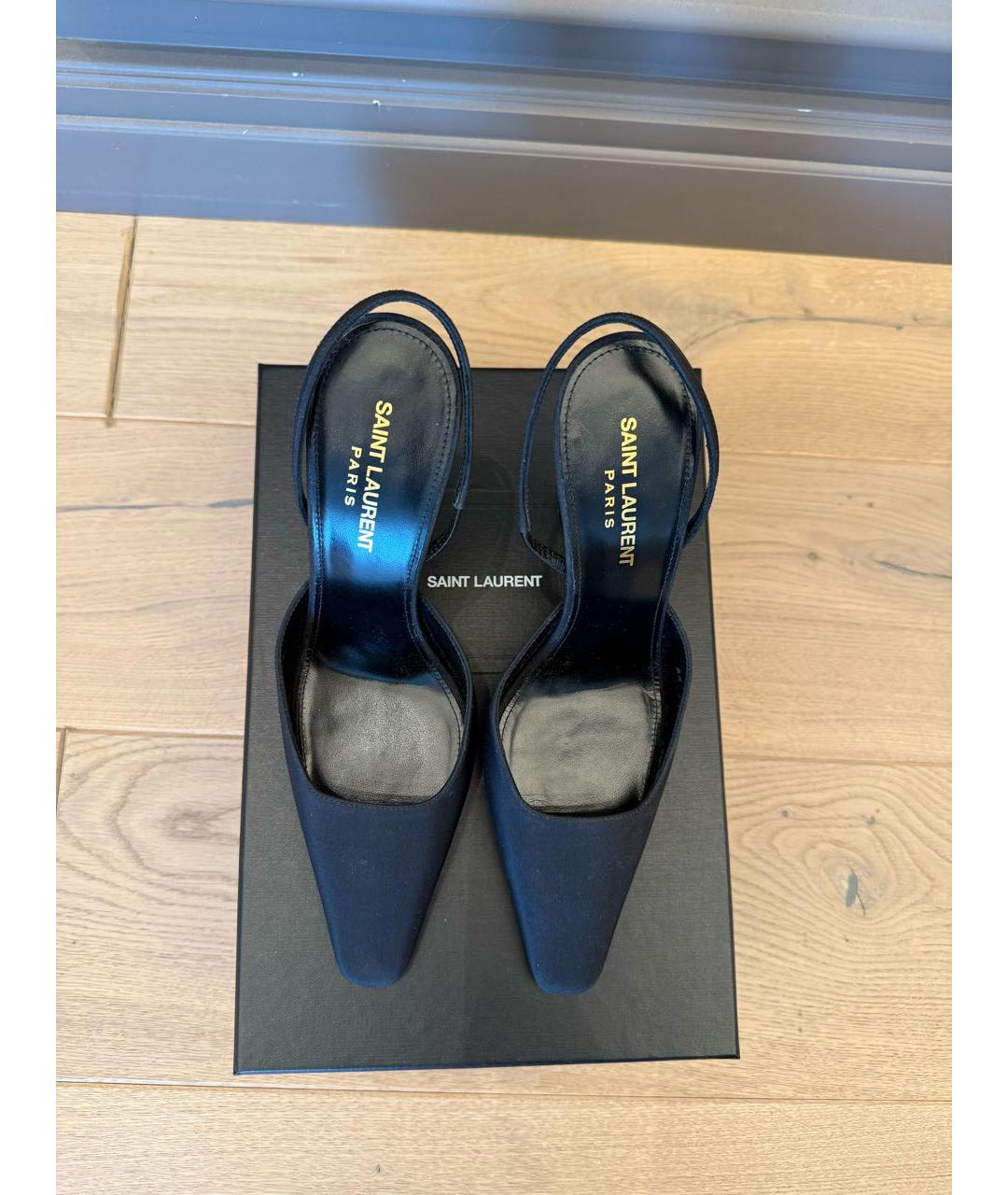 SAINT LAURENT Черные текстильные туфли, фото 2