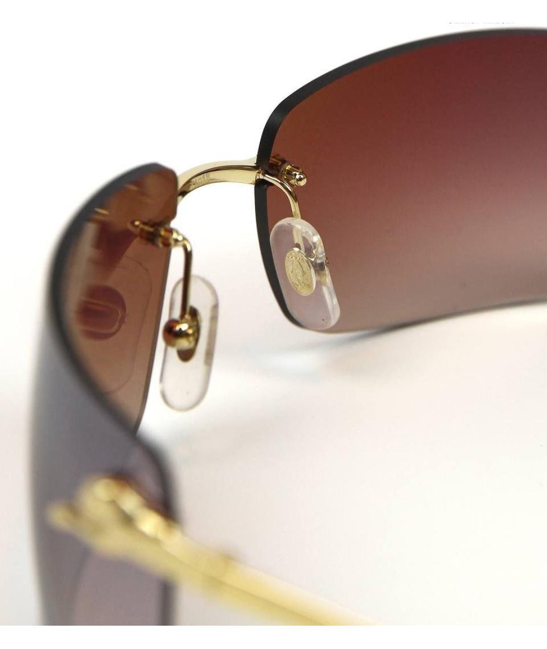 CARTIER Золотые металлические солнцезащитные очки, фото 4