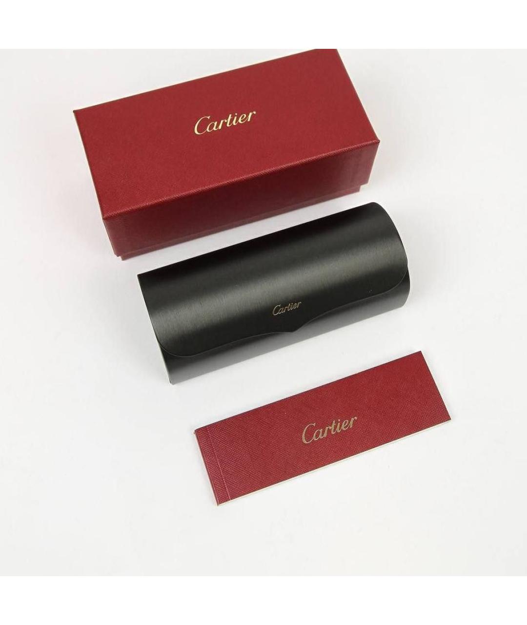 CARTIER Золотые металлические солнцезащитные очки, фото 7