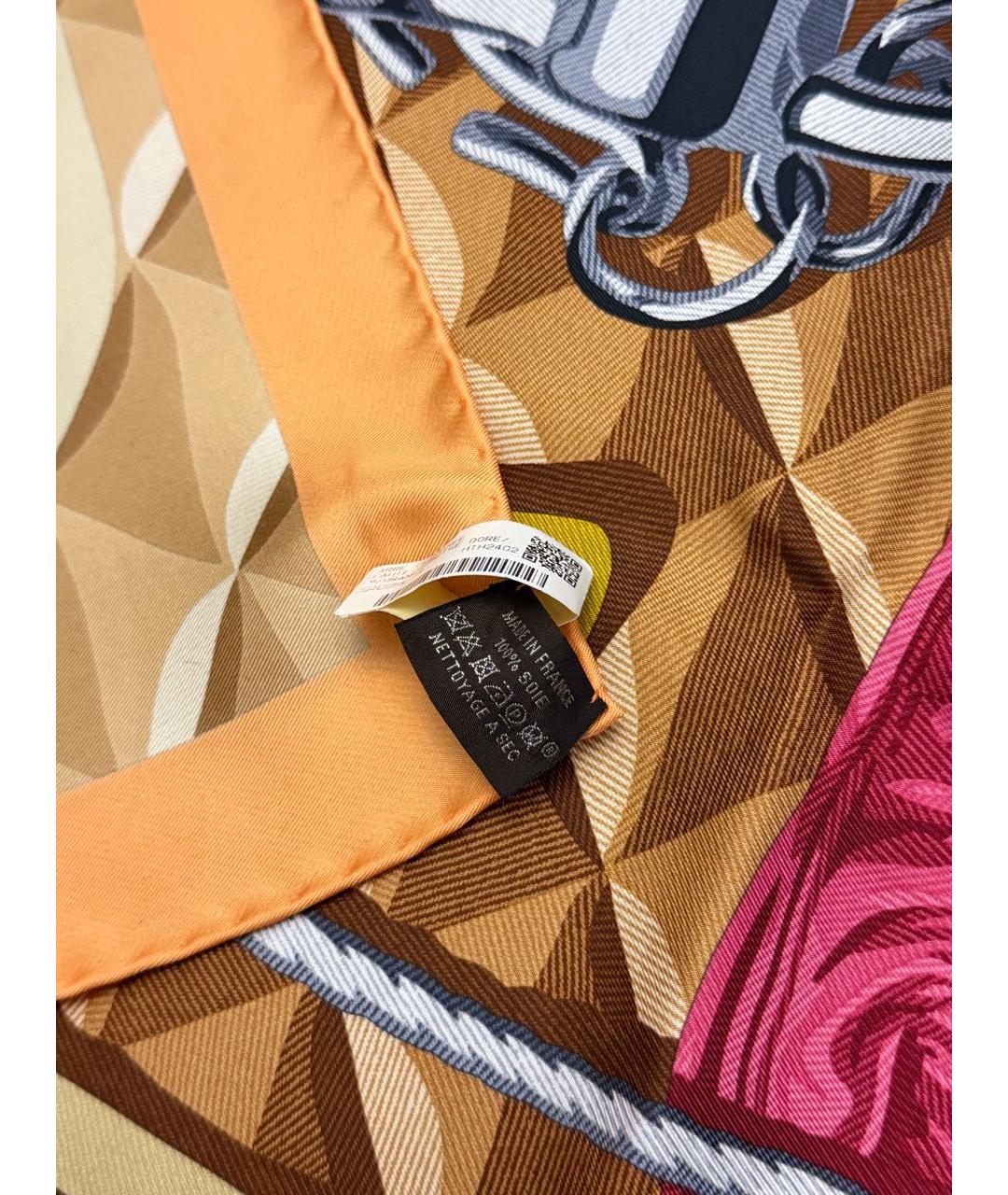 HERMES Мульти шелковый платок, фото 3