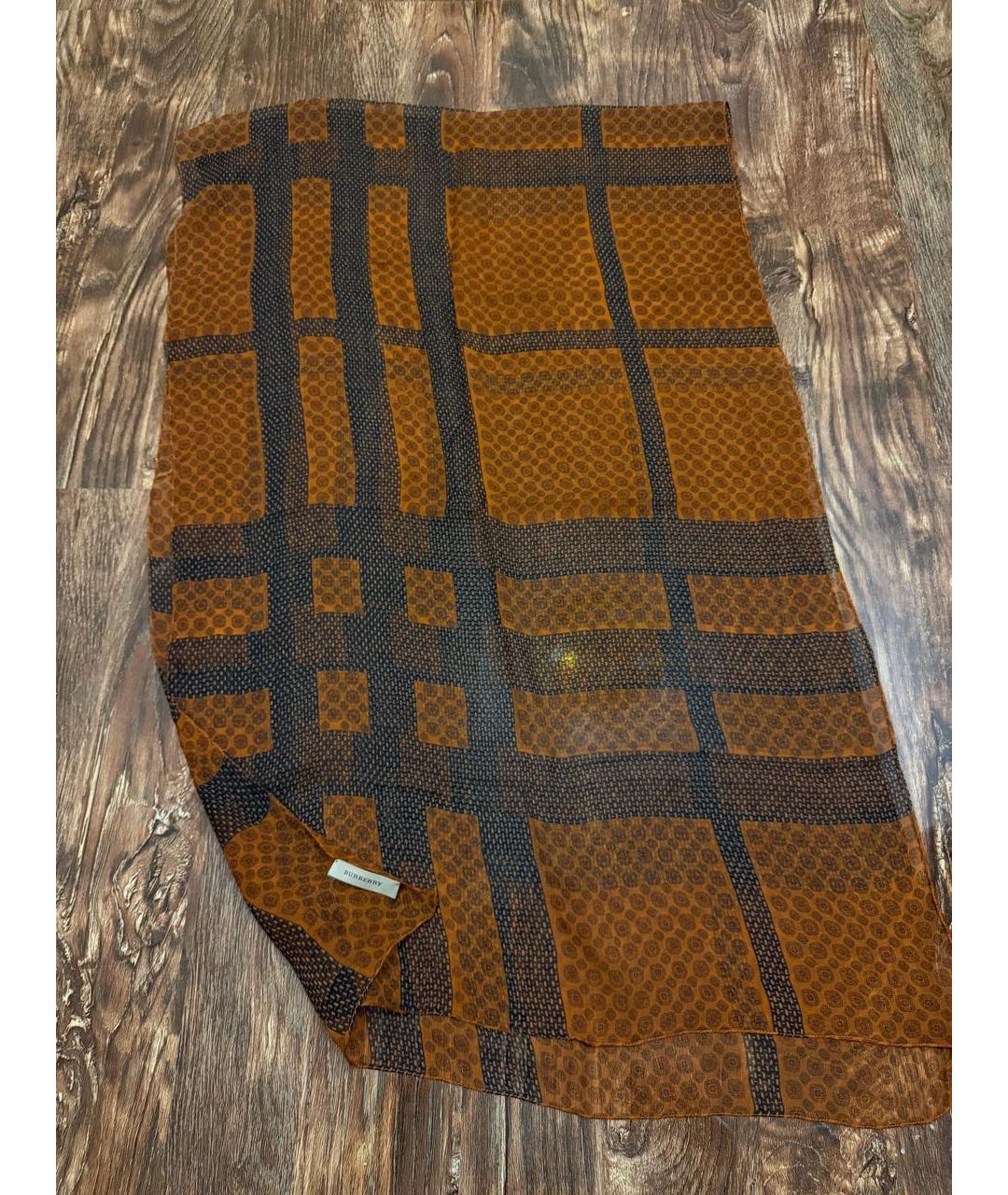 BURBERRY Коричневый шарф, фото 2