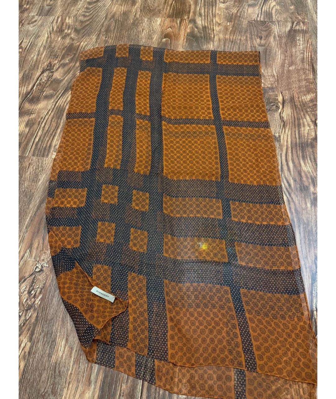 BURBERRY Коричневый шарф, фото 4
