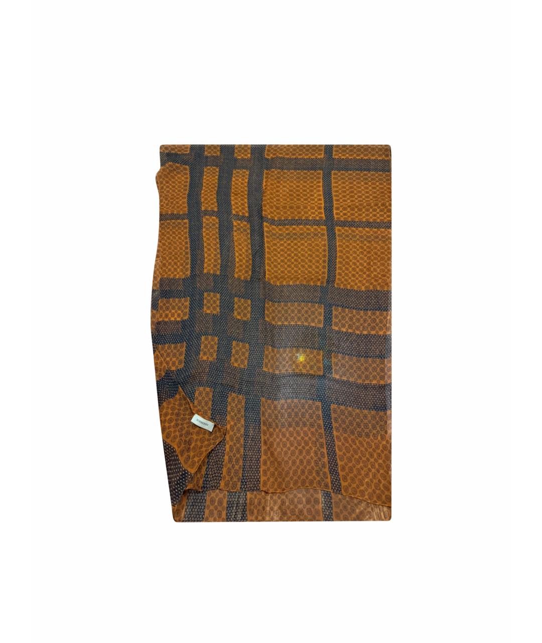 BURBERRY Коричневый шарф, фото 1