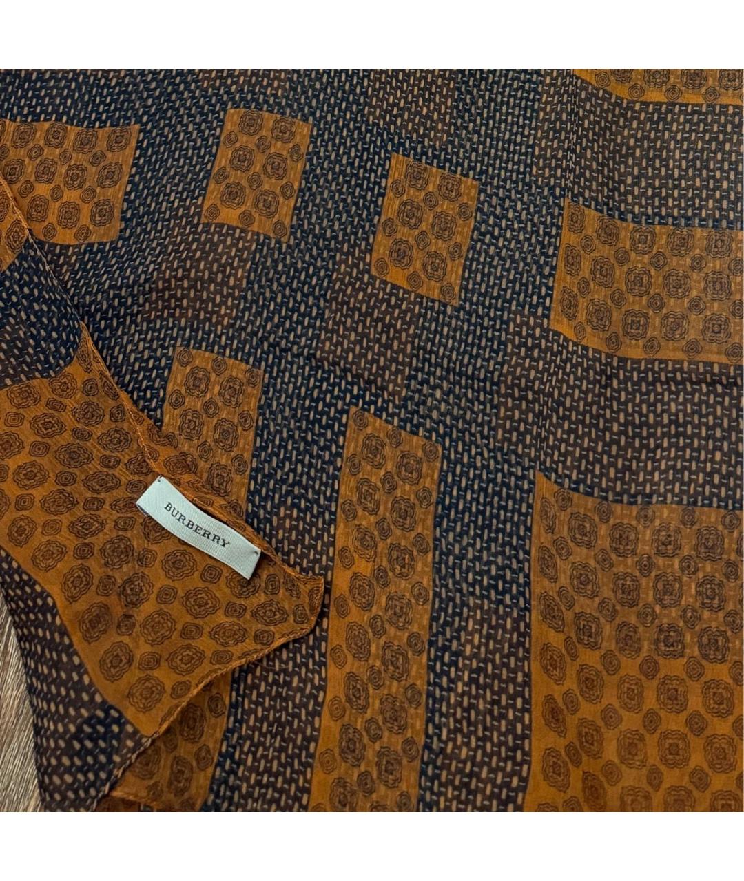 BURBERRY Коричневый шарф, фото 3